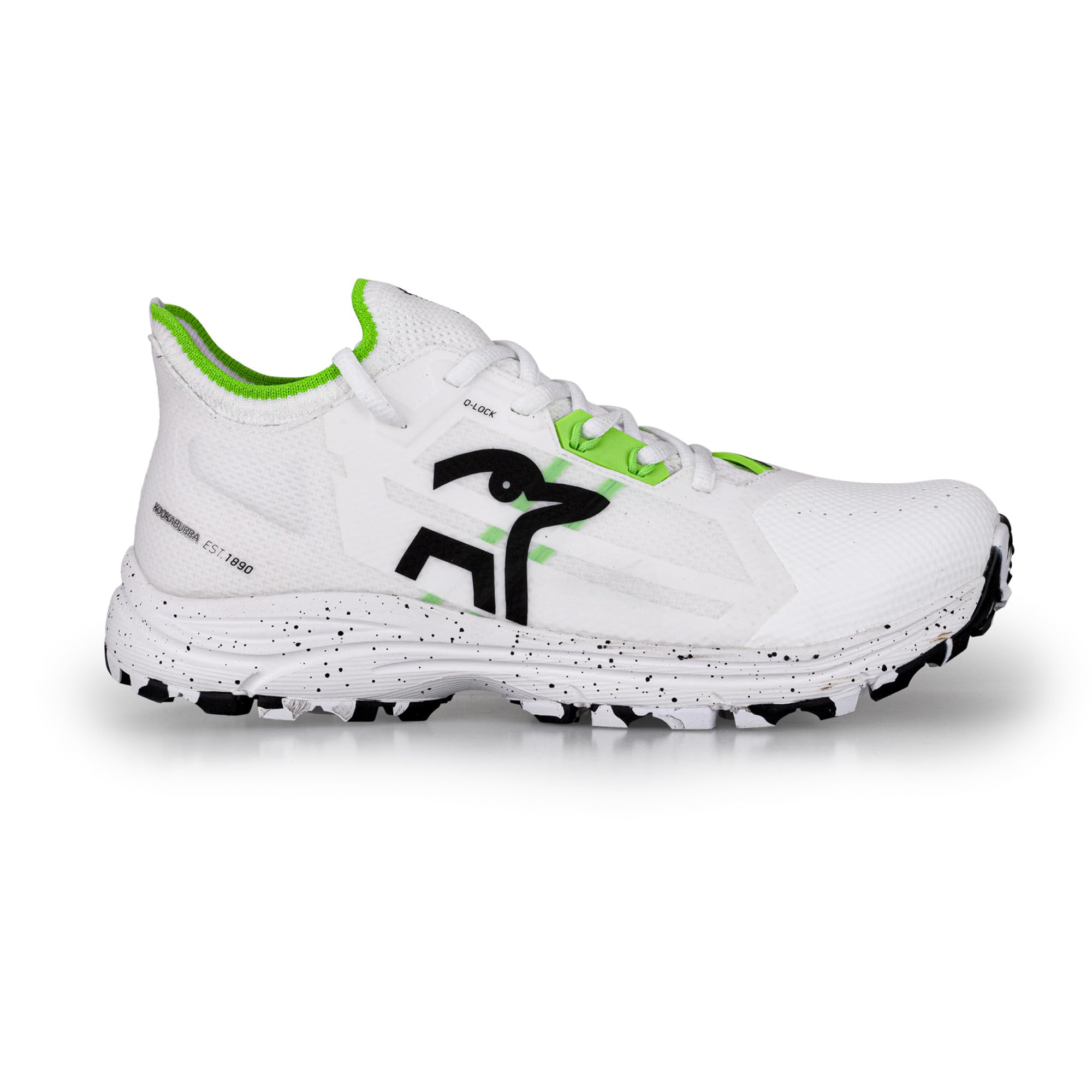 Kookaburra Vapor Hockeyschuh, Größe 45, leicht, Q-Lock-Schnürung, Stricksocke, griffig auf Allen Oberflächen