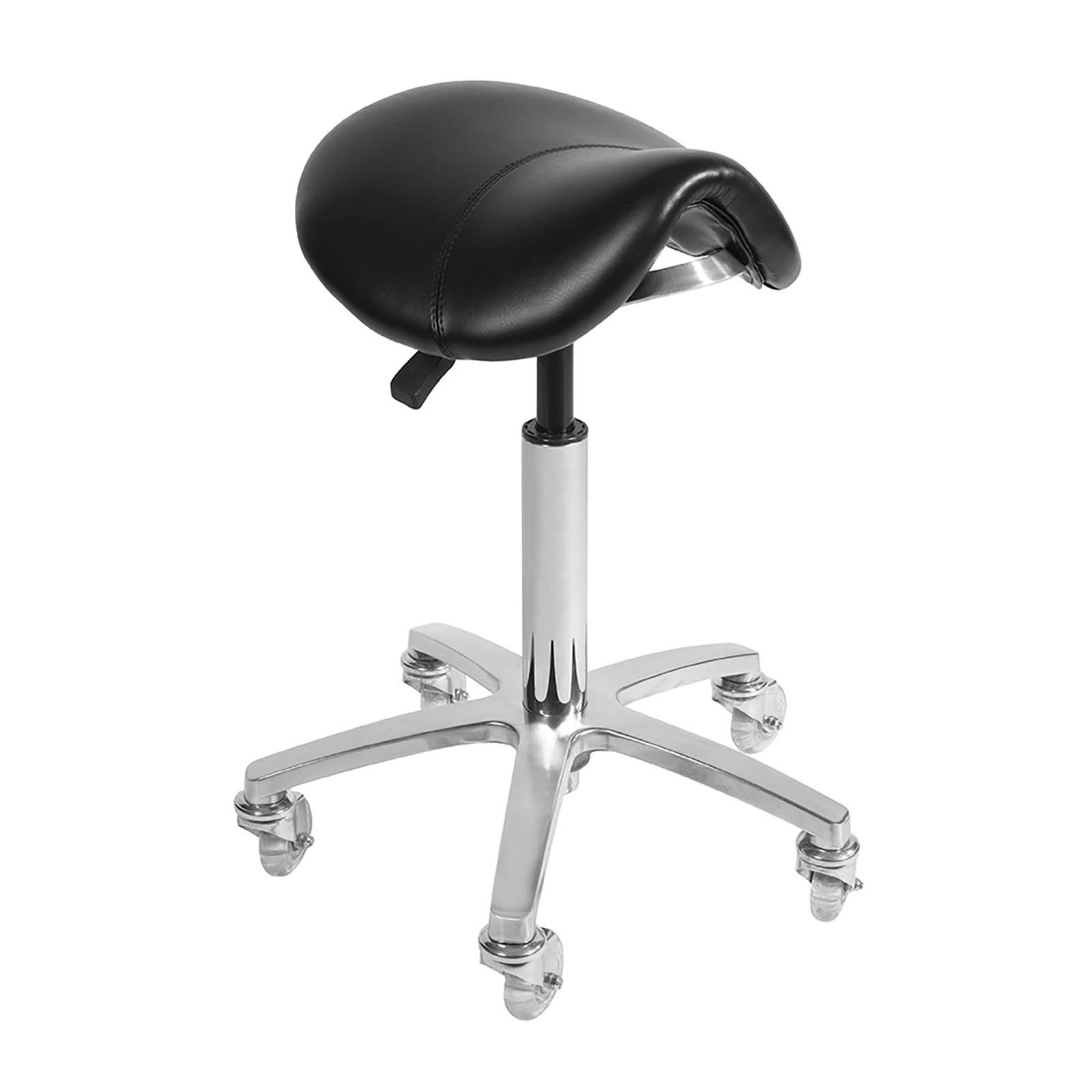Comair 3070936 Sattel-Rollhocker "Jockey" mit Aluminium Fusskreuz