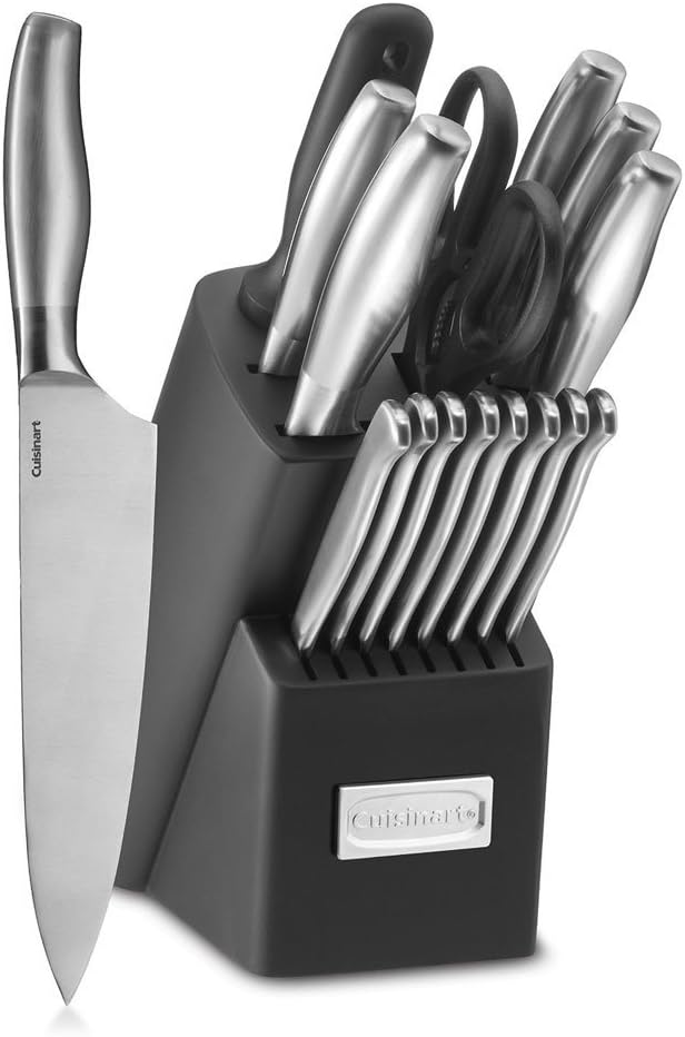 CUISINART Block Knife Set, 17pc Cutlery Knife Set with