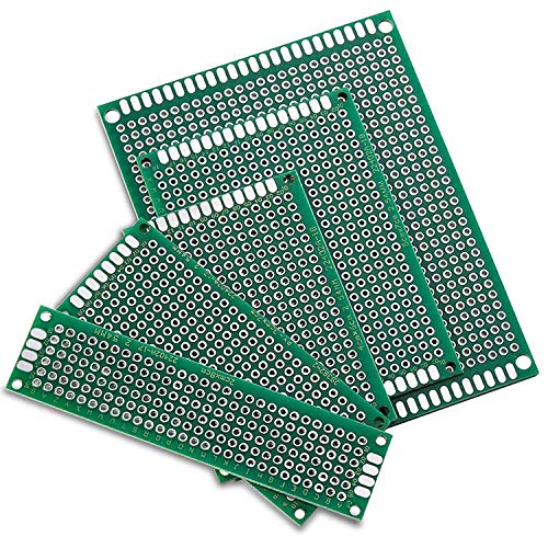 Vista 2 de Placa de prototipo de PCB, tableros de soldadura en blanco de doble cara con 5 tamaños, placa de circuito impreso universal para soldadura