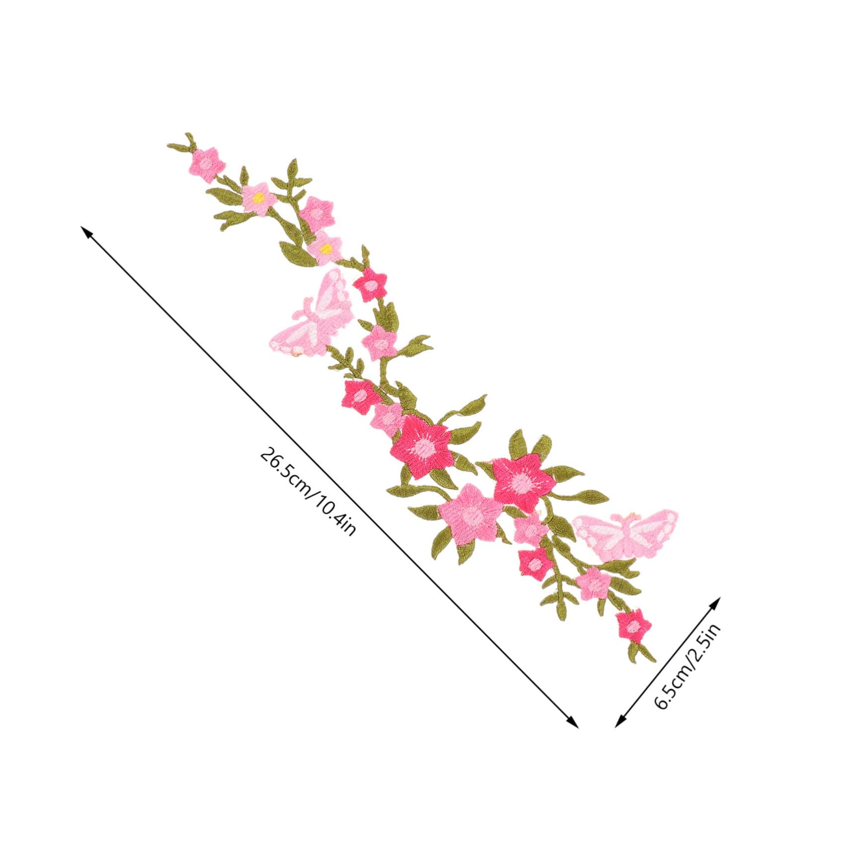 Adornos para Ropa, Parches Bordados de Tela Flores