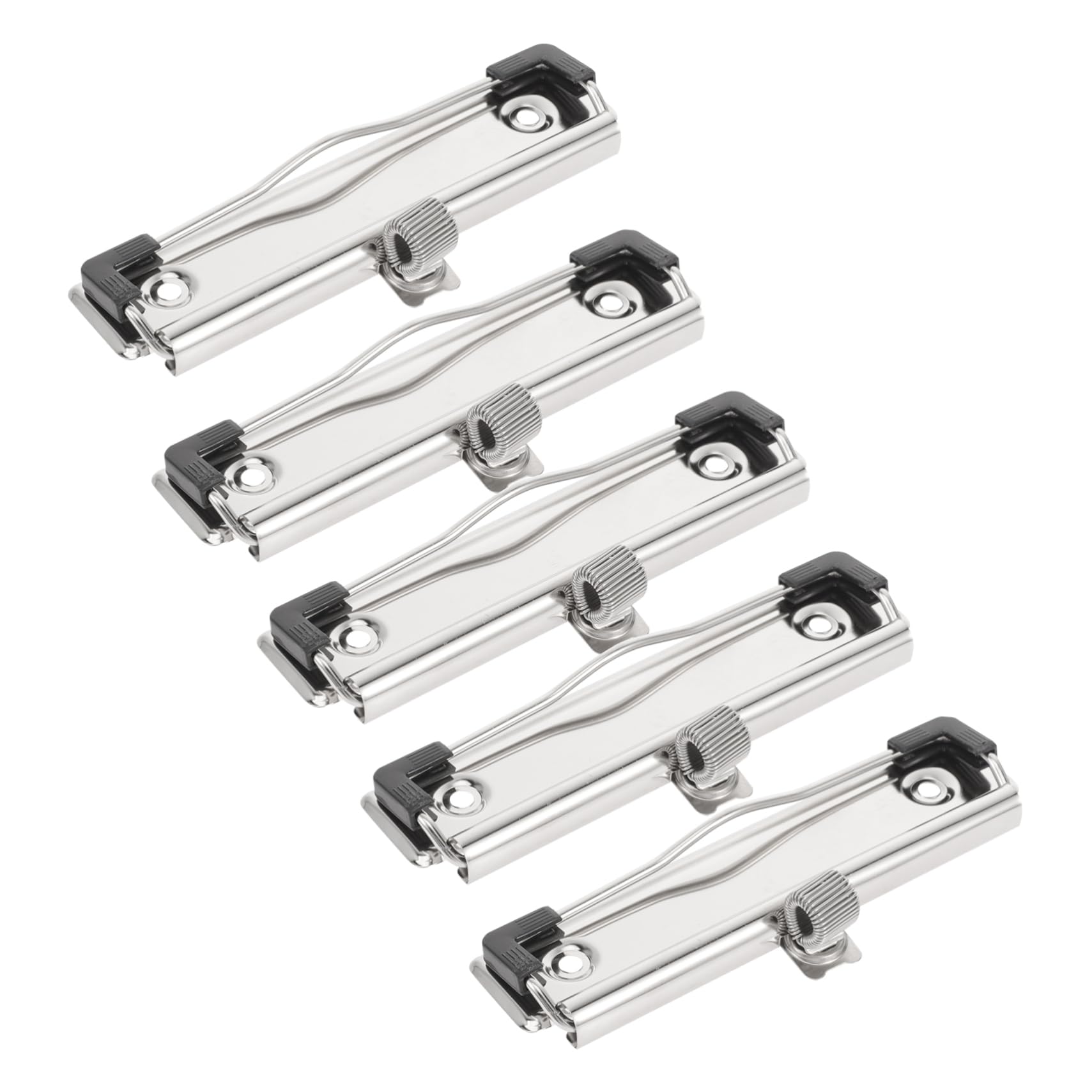 SHINEOFI 5 Set Cartella Appunti Di Archiviazione Cartelle Di Bacheca Fermacavi Asse Cartelline Portadocumenti Faldoni Ufficio Schede Di Clip Forniture Per Ufficio Metallo Silver 5 Pezzi * 5