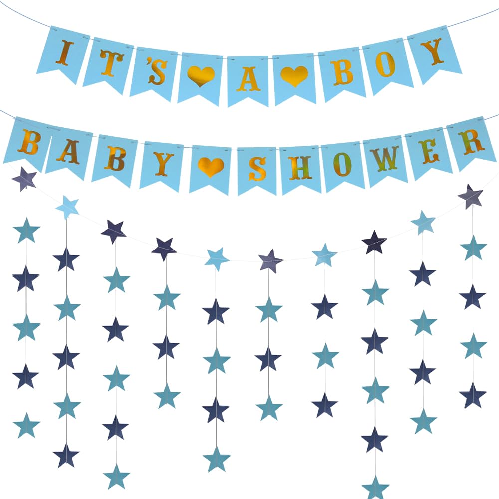 HSC Baby Shower Decorations Boy, Baby Shower Banner, Baby Boy Decorations