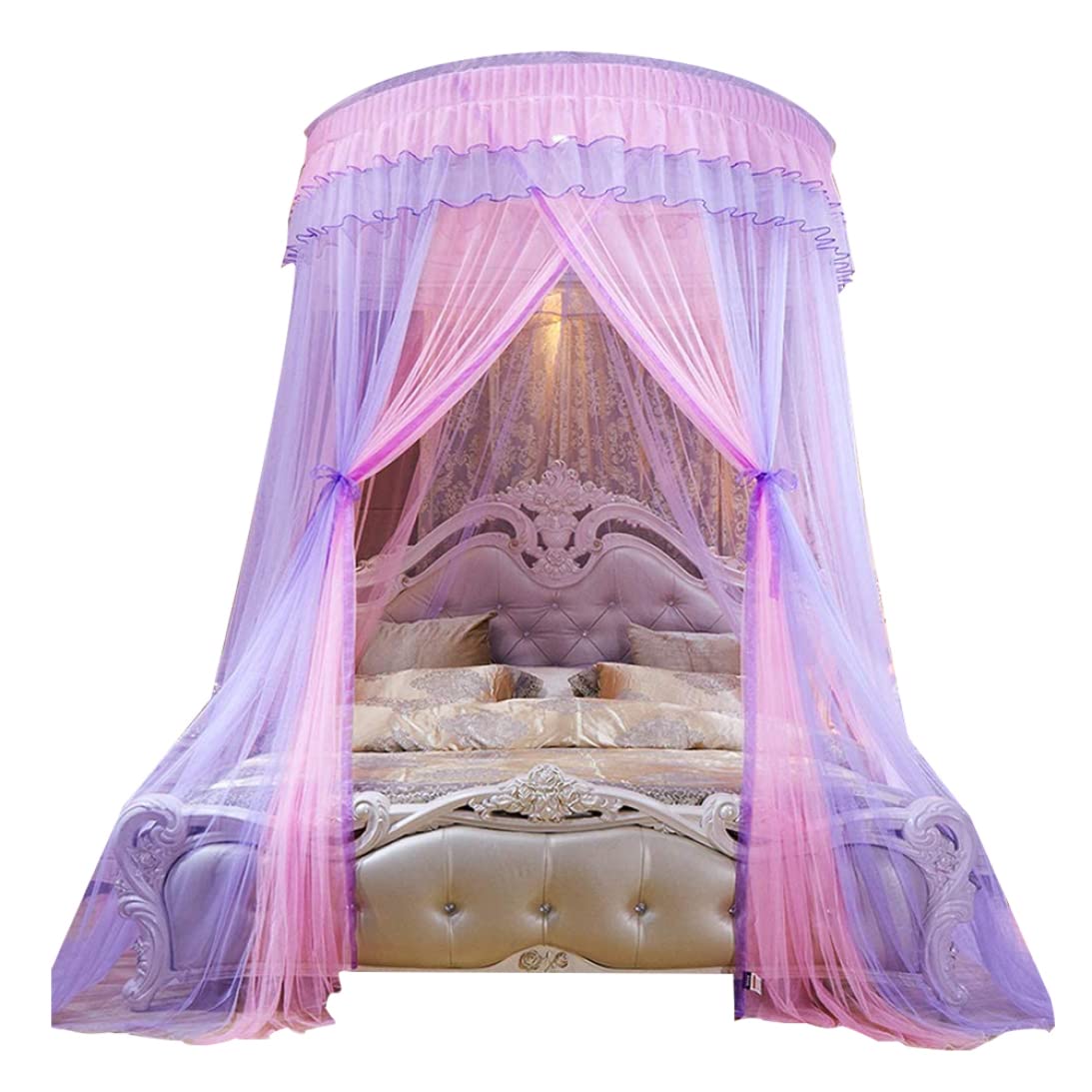 Baldaquin de lit en dentelle transparente moustiquaire de prestige