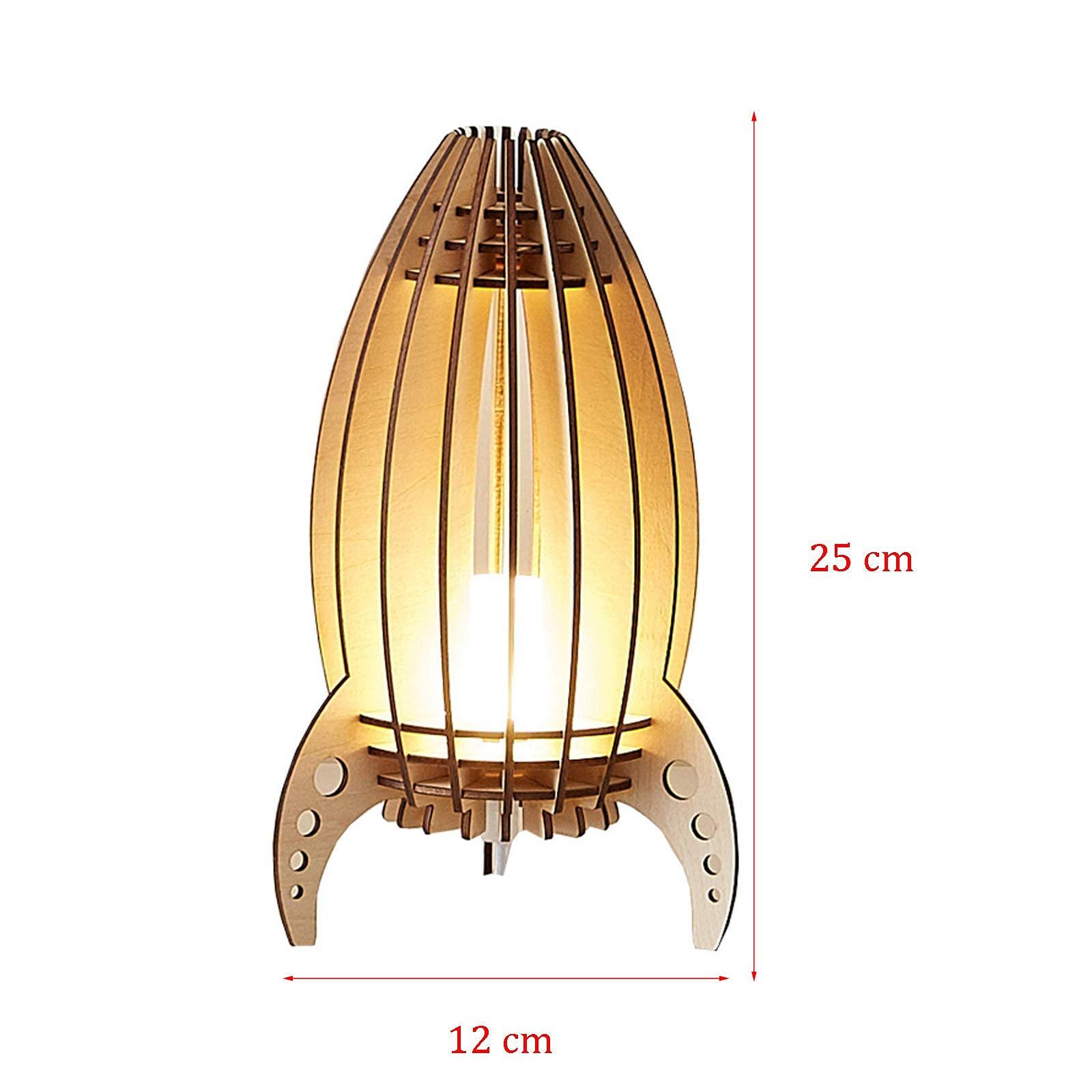 Lámpara de noche para niños moderna para dormitorio Lámpara de escritorio de madera con control remoto, luz nocturna LED regulable con puerto USB, para niños y estudio, 3W, función de temporización