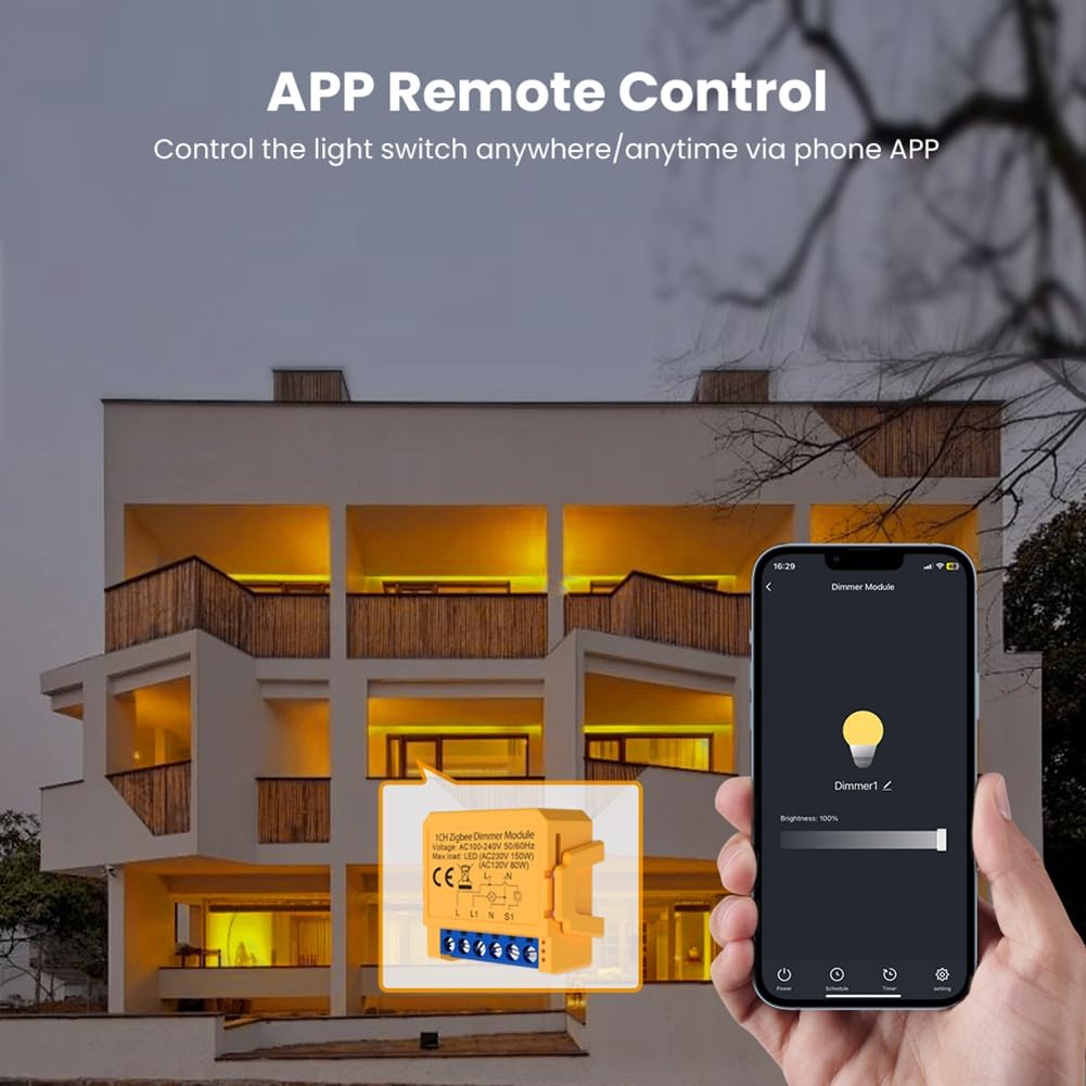 Tuya Zigbee Module de variateur d'intensité intelligent 2 canaux avec lumières LED à intensité variable Variation en continu + commande vocale