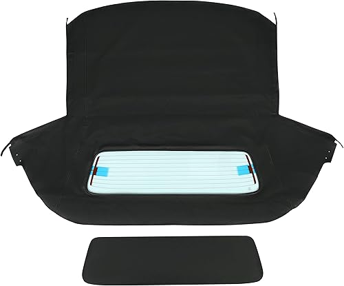 Miniatura 2 de KUAFU Parte superior suave compatible con Chevy Chevrolet Corvette C5 Convertible Top 1998-2004 de vinilo negro con ventana de vidrio calentado