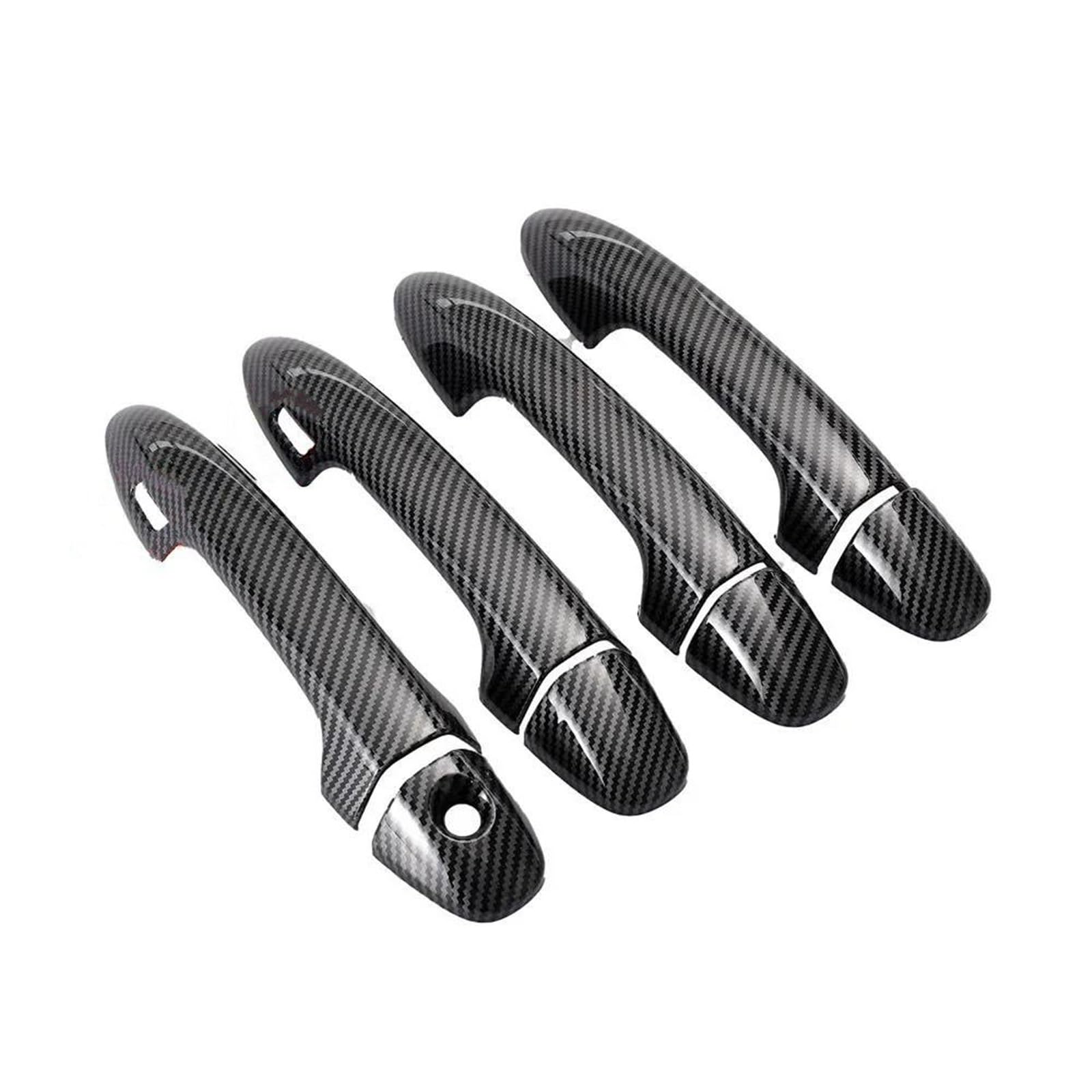 SLIMES for Rav4 for Rav 4 Xa40 2014-2019 Carbon Fiber Chrome Car Door Handle Bowl Cover Decor Trim Sticker Styling Accessories Cover Stickers(Carbon 2 sensors)