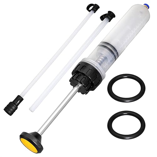 Miniatura 7 de Bomba extractora de fluidos automotriz de 200 CC jeringa de cambio de aceite manual con 2 mangueras, bomba de succión de aceite ligera para cambiar