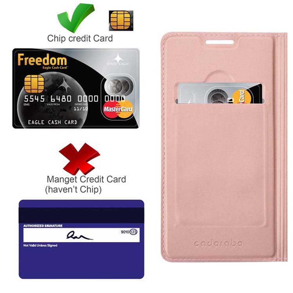 Cadorabo Custodia Libro per Nokia 2 2017 in Classy Oro Rosa - con Vani