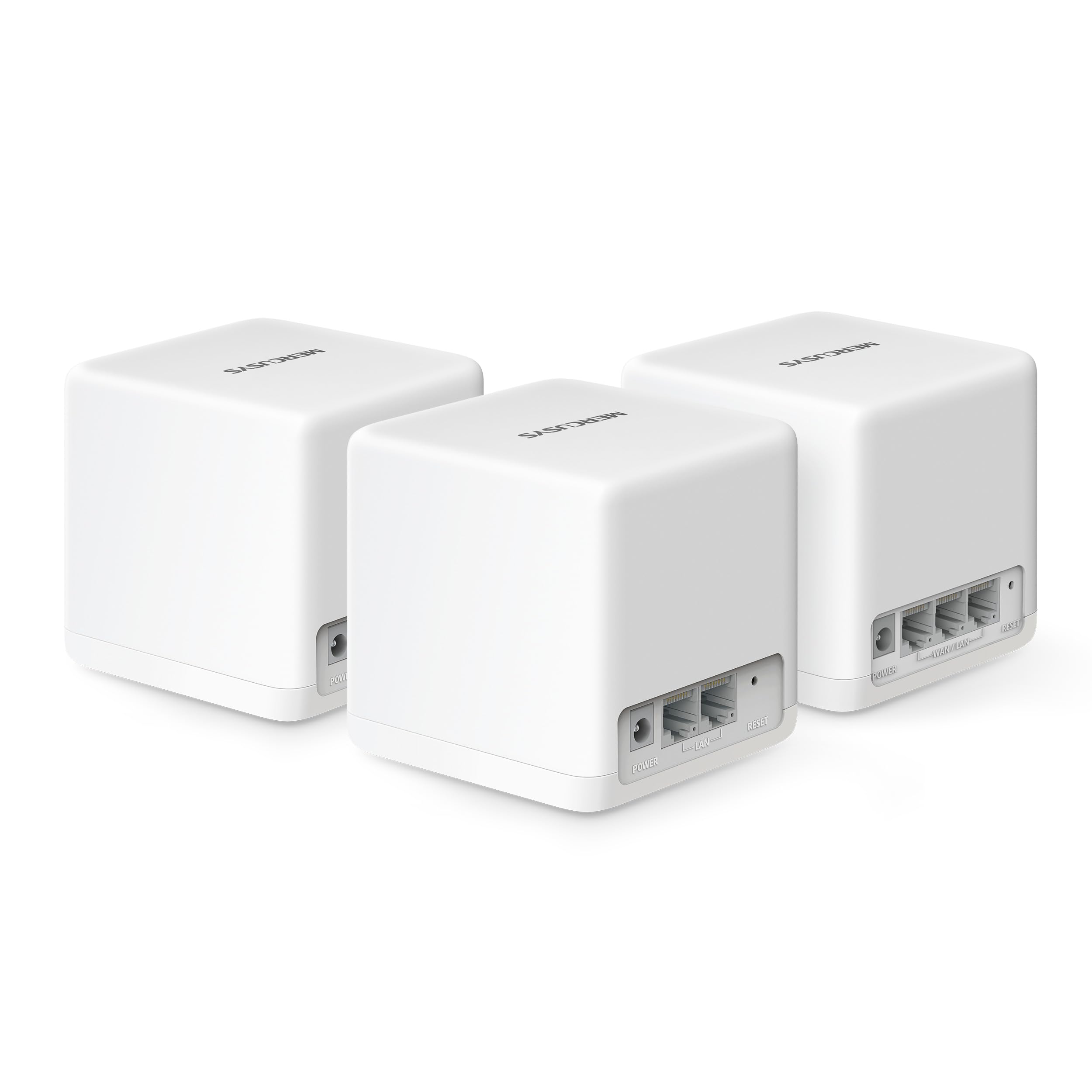 Mercusys HALO H1500X(2-Pack) - WiFi 6 Mesh AX1500Mbps, Cobertura de hasta 350 m², Conectar hasta 150 Dispositivos, WiFi de Doble Banda, Solución WiFi para Toda la casa, 3 Puertos Gigabit