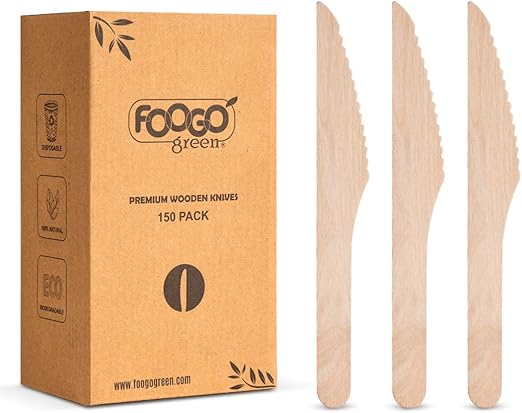150 Forchette Monouso In Legno E Bamb&ugrave; FOOGO Green - Compostabili Per Feste E Picnic