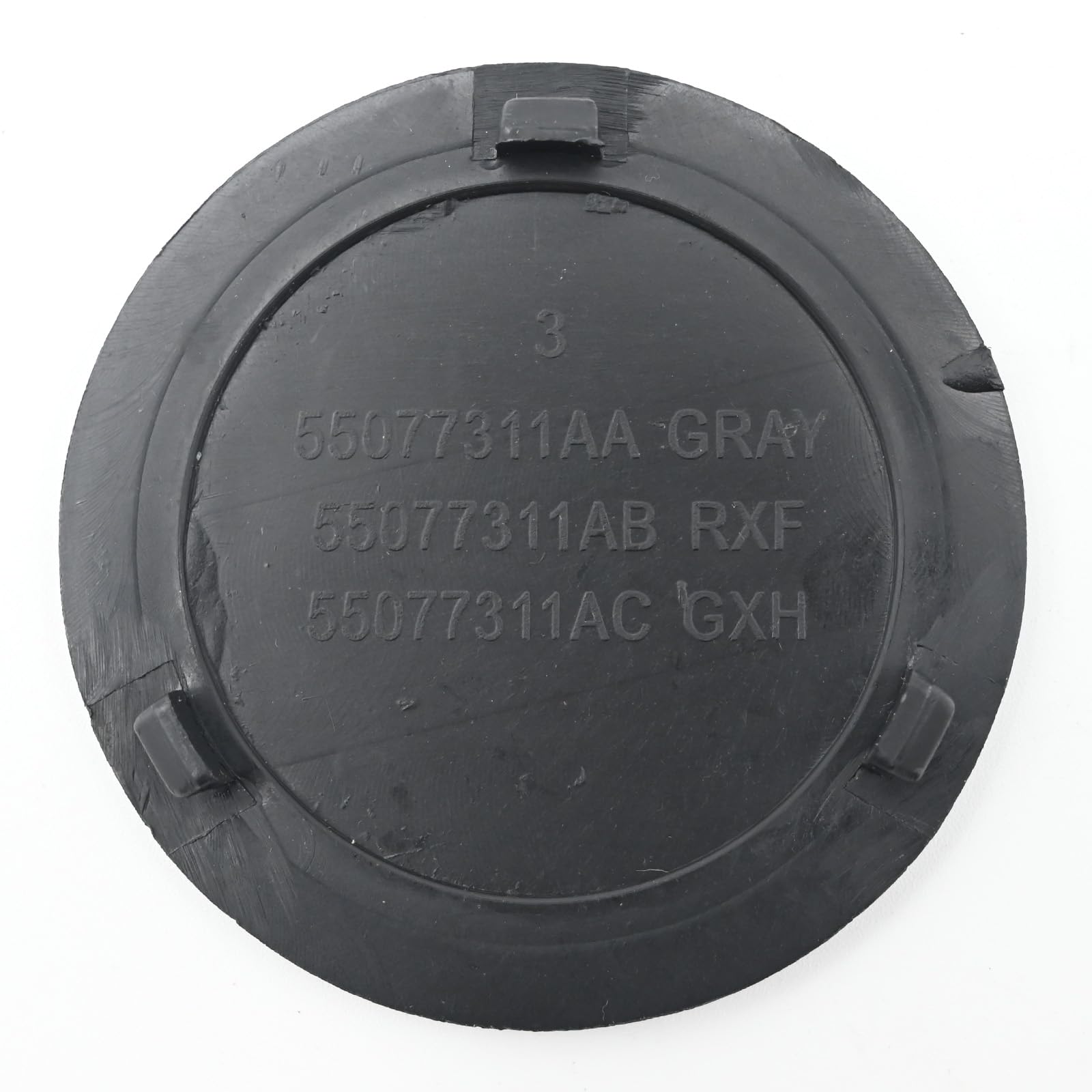 Rear Bumper Step Pad Towing Ball Plug Cap - Black ABS Cover Fit For Dodge Ram 1500/2500/3500 2003-2020 (OEM 55077311AB, 68495076AA)