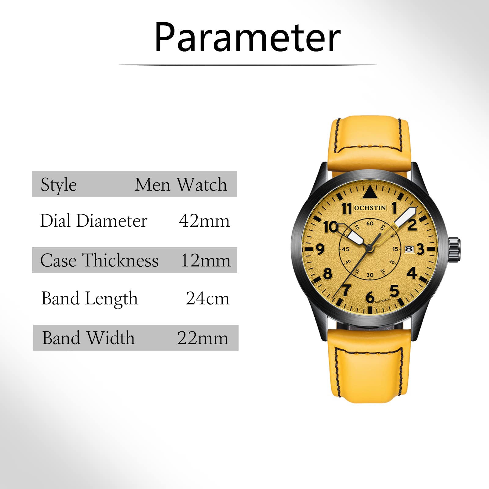 FORSINING Orologio da uomo meccanico automatico con cinturino in pelle alla moda e analogico con visualizzazione della data, orologio impermeabile