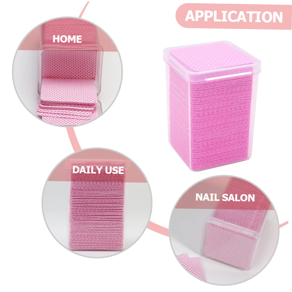 Ipetboom Nail Cleaning Pads 400pcs Set Safe for Skin Non-woven for Home Salon Easy to Use