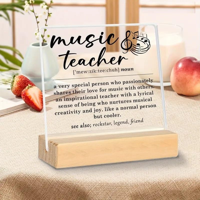 Bs amor Acrylic Desk Decor Gift Showpiece gift for Music Teachers, Singers & Musicians - Ideal for Birthdays 5x4 inch-image-14