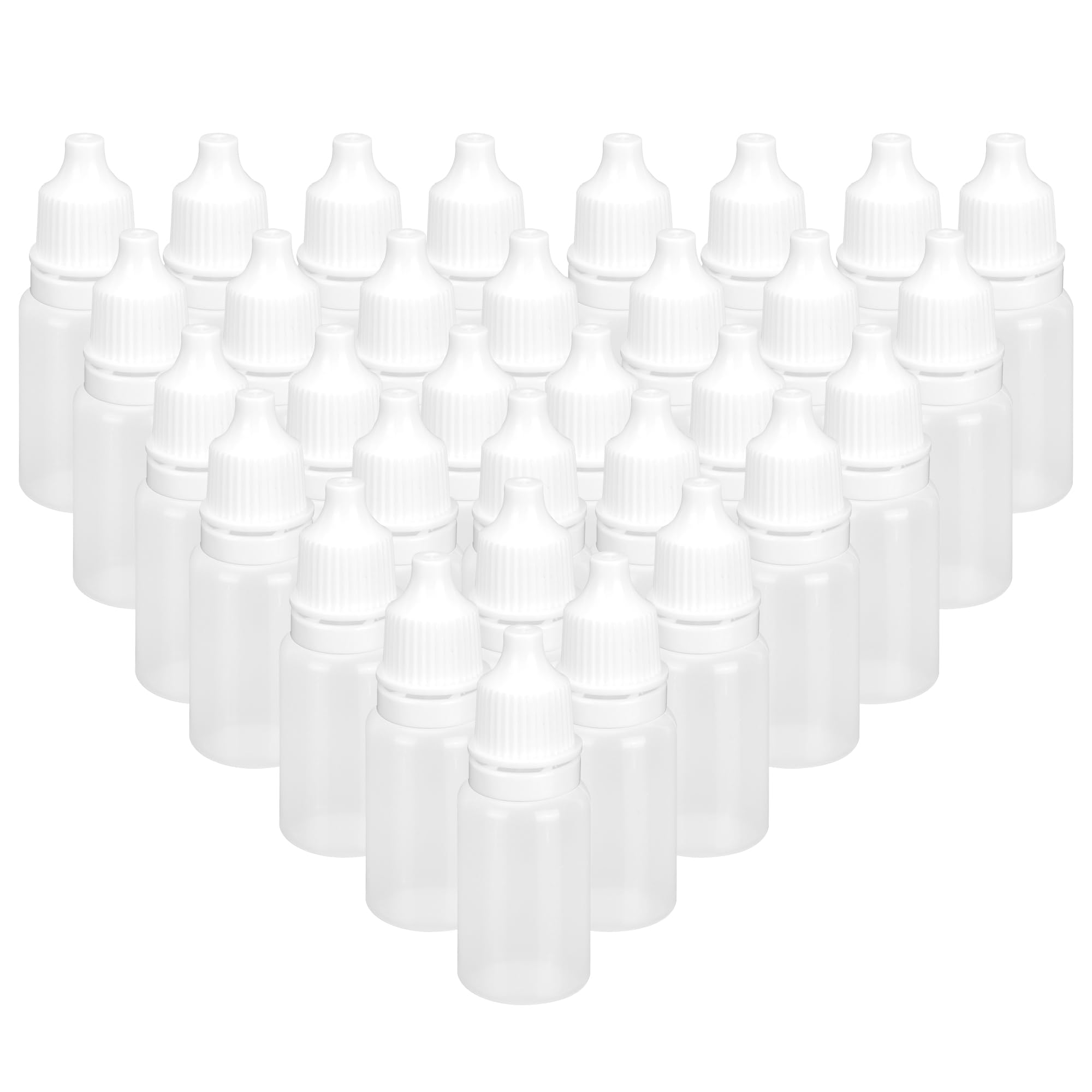 300 flaconi contagocce vuoti da 10 ml, in plastica, comprimibili, riutilizzabili, traslucidi, con tappo, per oli essenziali, collirio