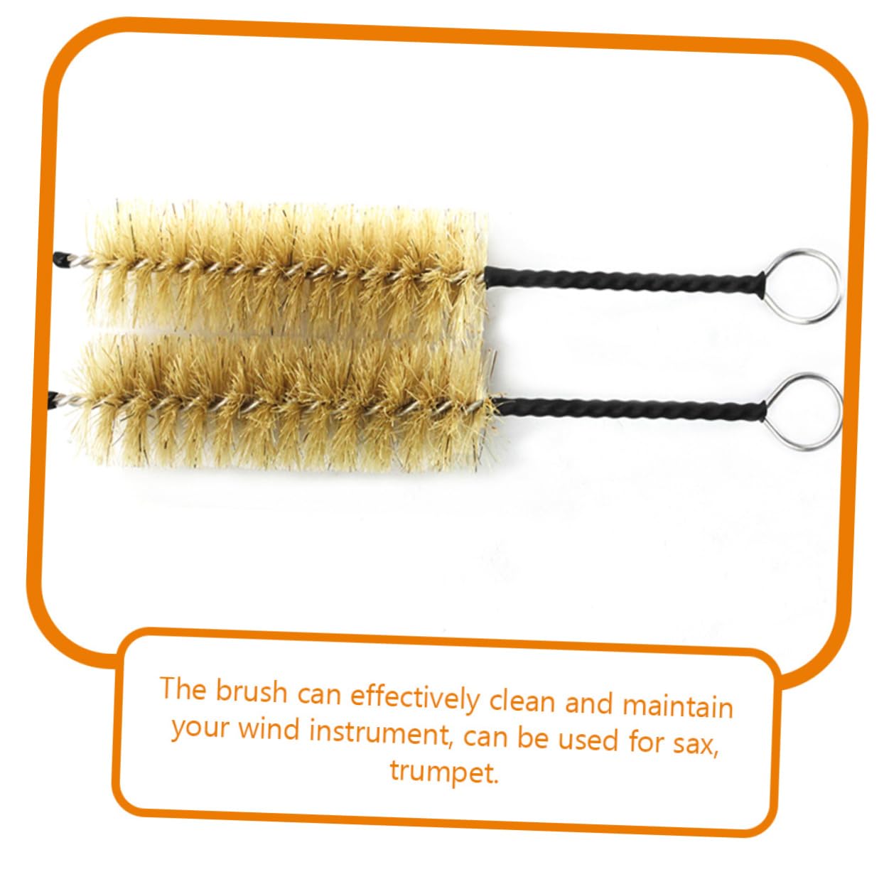 BIUDECO Essential Trumpet Sax Brush Set Small Cleaning Brush Tool Wind Instrument Accessories