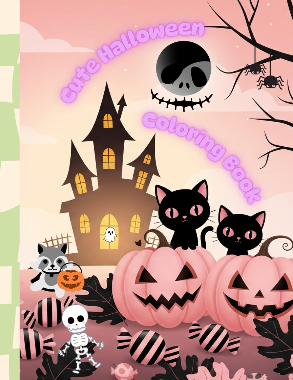 Halloween Coloring Book: Adorable Spooky Fun for Kids and Adults.“60 Pages of Funny and Cute Halloween Characters to Color.