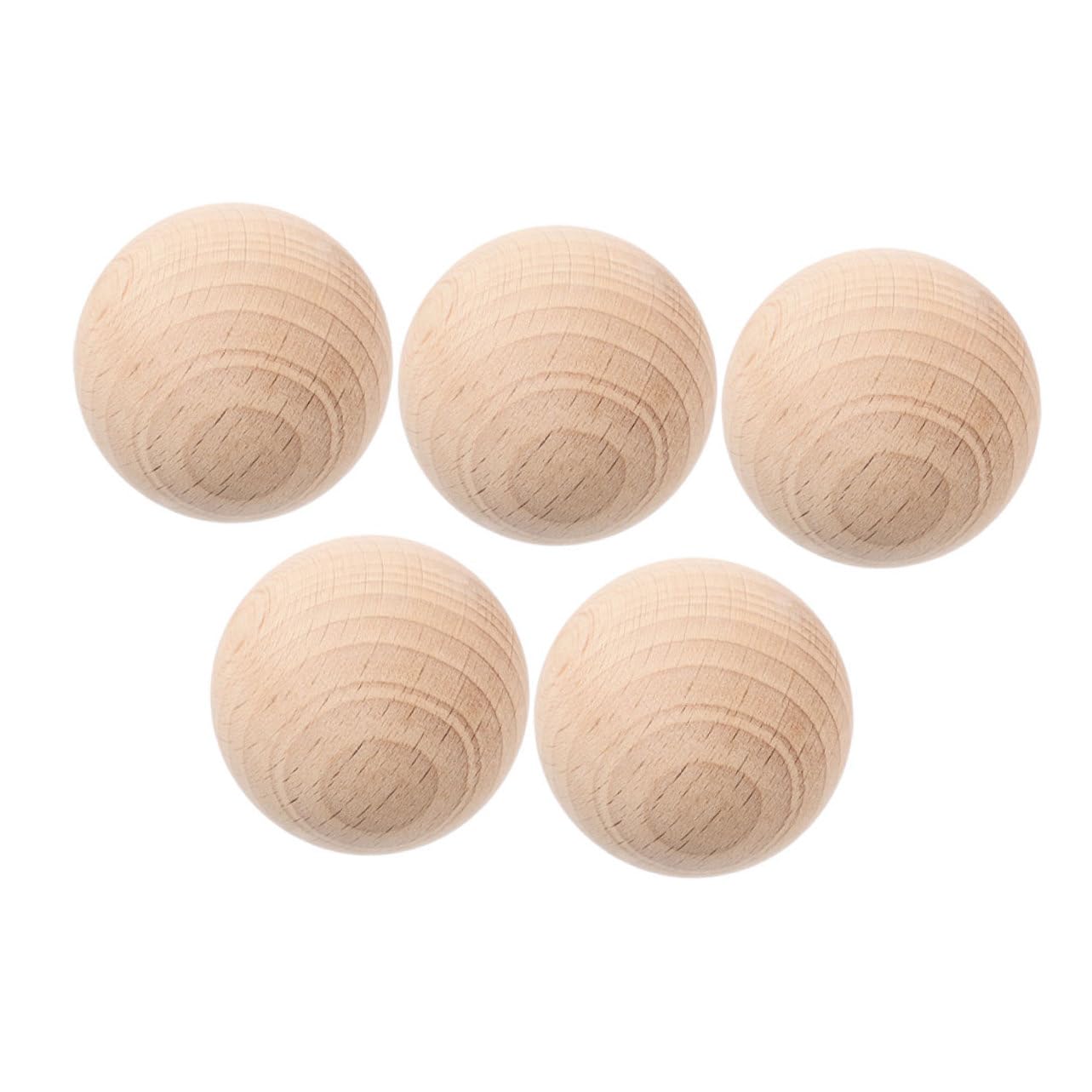 Toddmomy Bocce Ball Croquet Set Wooden Balls Outdoor Family Fun Unpainted for Painting