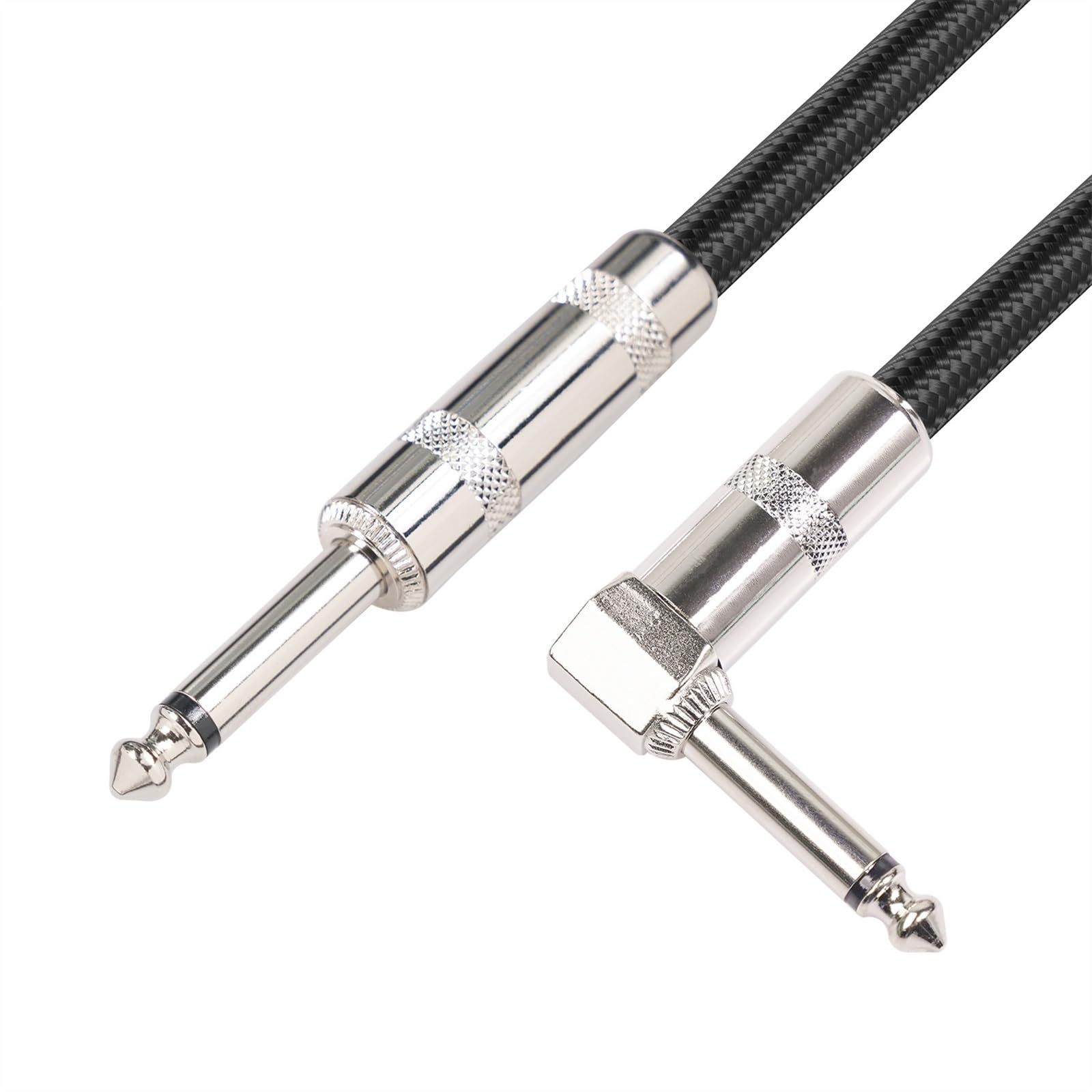 kabel audio instrumentu muzycznego Podwójnie Ekranowany Kabel Do Gitary Elektrycznej Z Miedzi Beztlenowej Z Redukcją Szumów Prosty Do Łokcia TS 6,35 Mm 1/4 Cala Mono(5m)