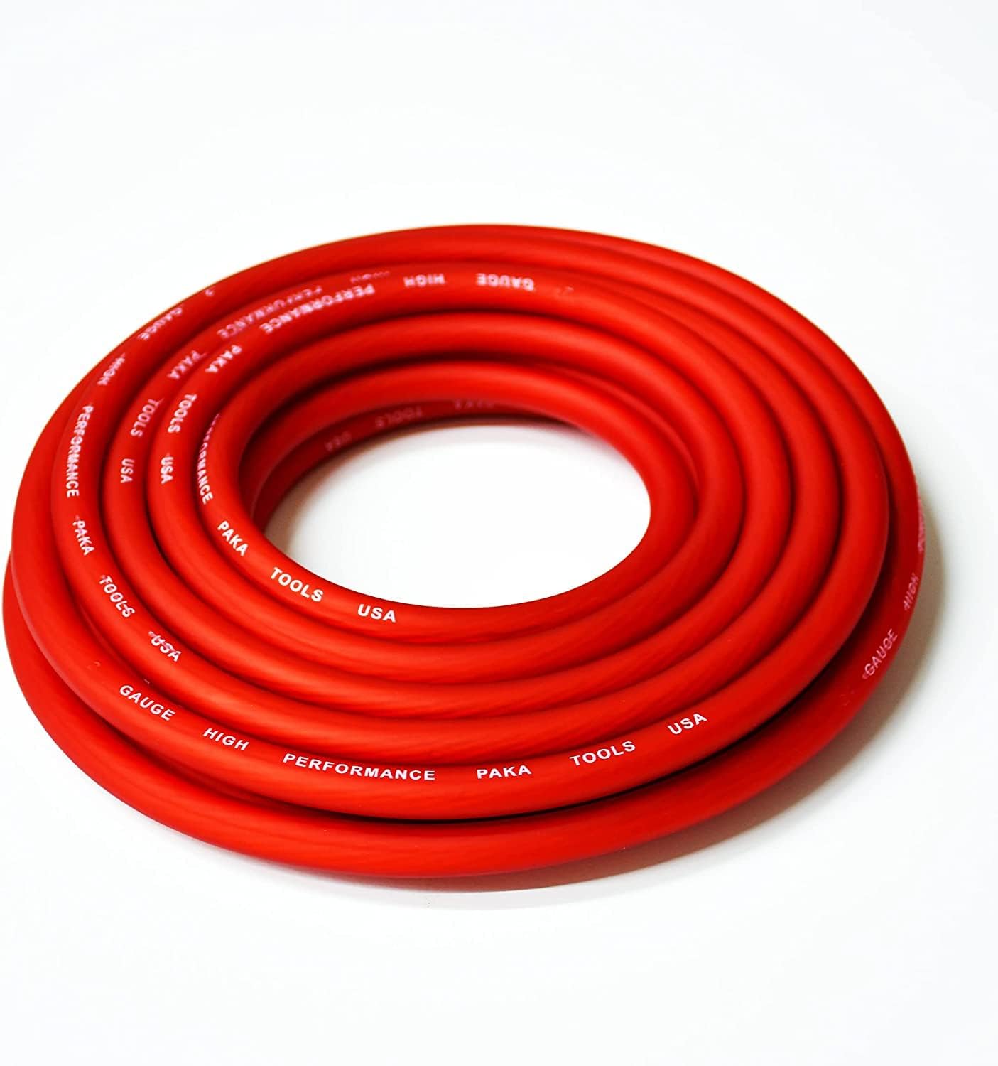 25 ft Feet Red Real 1/0 Gauge Premium Extra Flexible Welding Cable,Four Season,