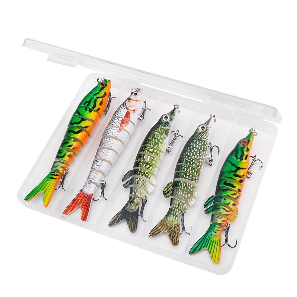 5pcs mischen 8-segmente Köder 18G/23g sinkende Wobbler for Fischereiköder-Set Künstliche Köder