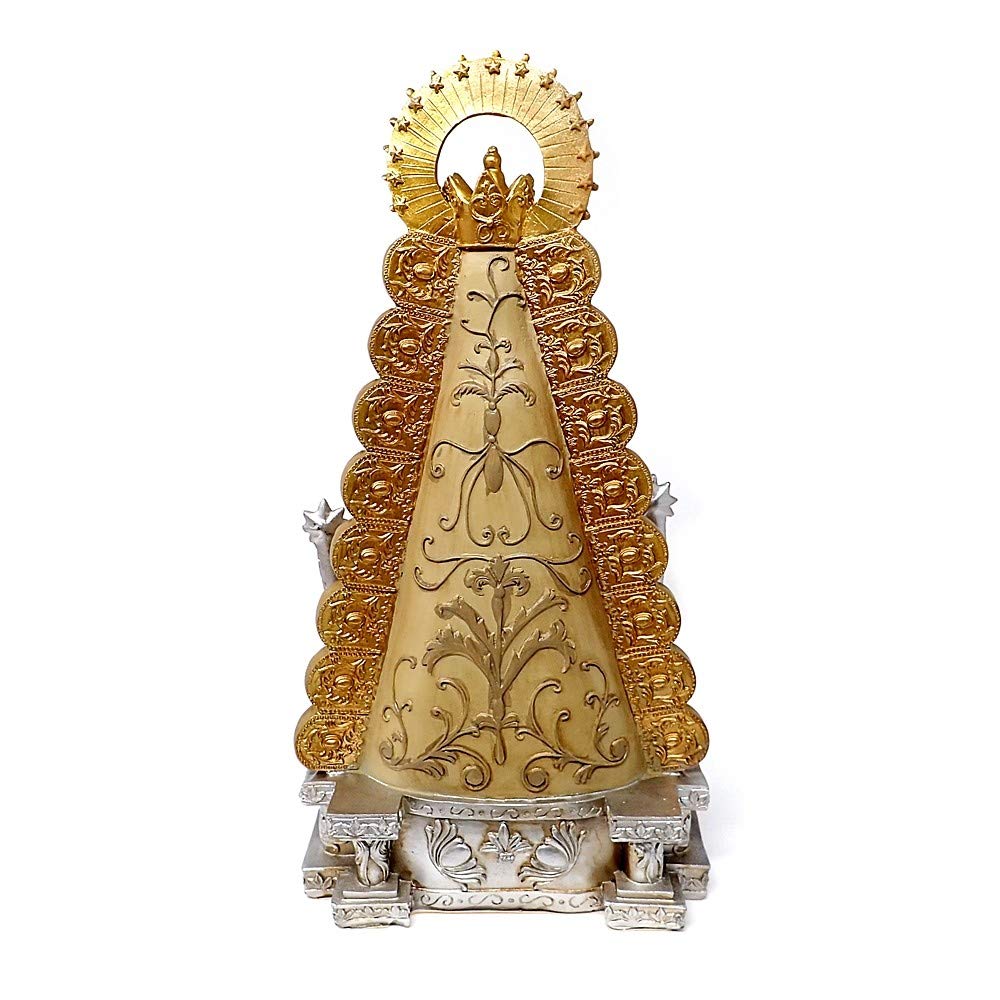Virgen Rocío Figura 25 cm. Blanca Paloma Reina de Las Marismas patrona Almonte Imagen Resina peana