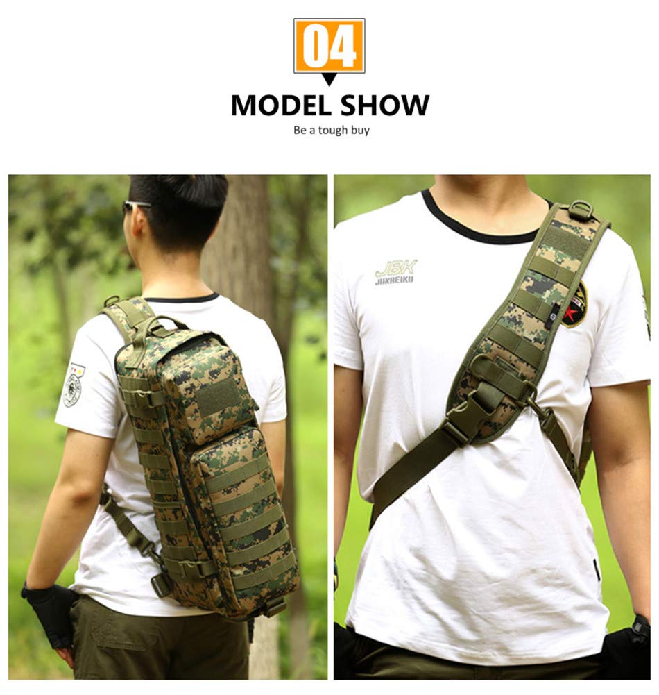 Mochila para Senderismo, Mochila táctica para montañismo al Aire Libre, Mochila para el Pecho, Mochila Militar multifunción Molle, Bolsos de Hombro para Hombre