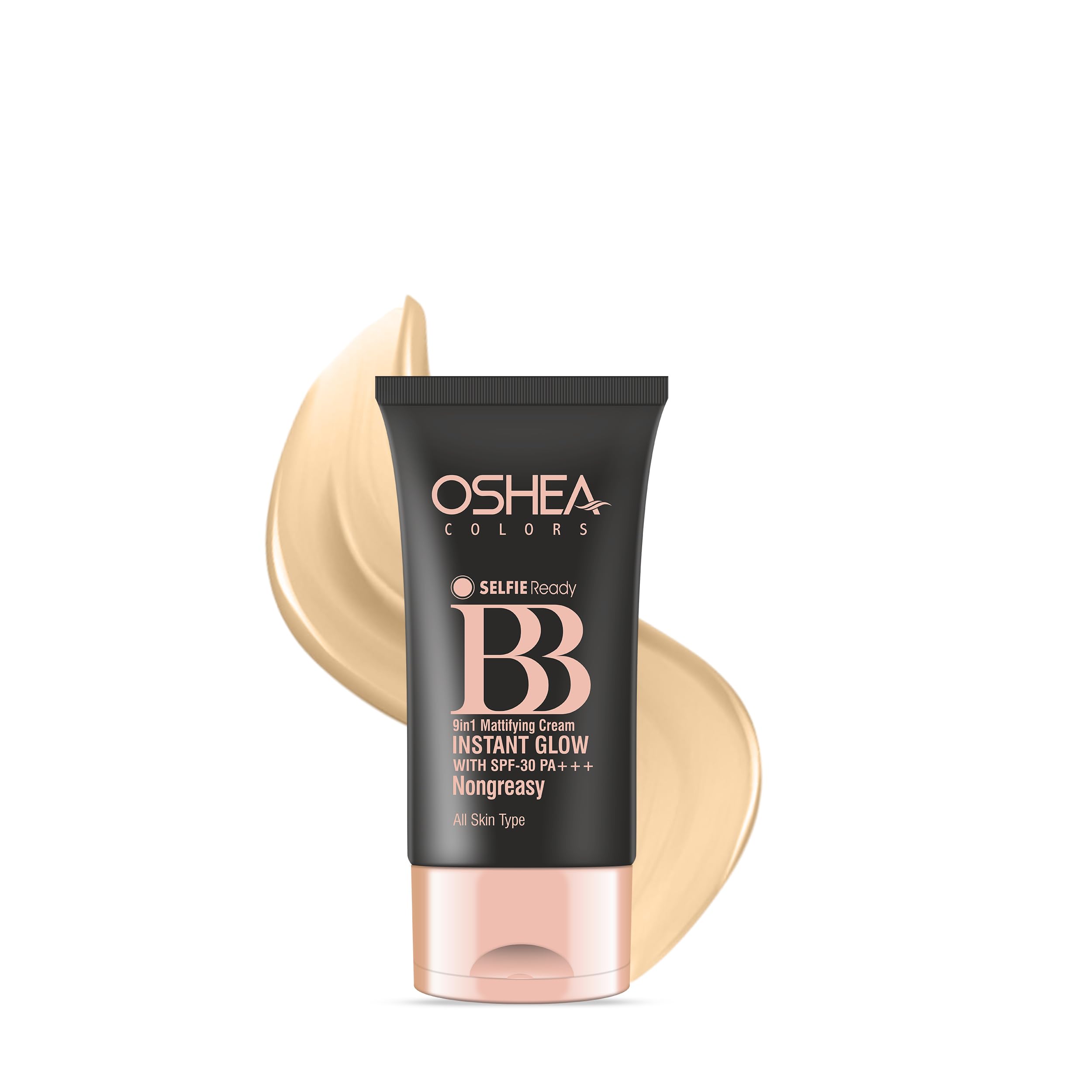 Oshea Colors Mattifying BB Cream for All Skin Types | Non Greasy & Instant Glow with SPF 30 PA +++ | Enriched with Aloe Vera, Turmeric & Licorice Extracts (000 Light Warm) 30g