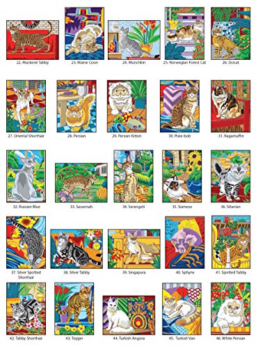 Creative Haven Cats Color by Number Coloring Book (Adult Coloring Books: Pets) - Image 3