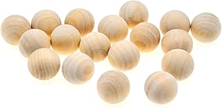 100Pcs 1/2 Inch Unfinished Natural Wooden Balls, 12mm Round Wood Craft Spheres for DIY Projects, Arts and Crafts, Decoration - No Hole