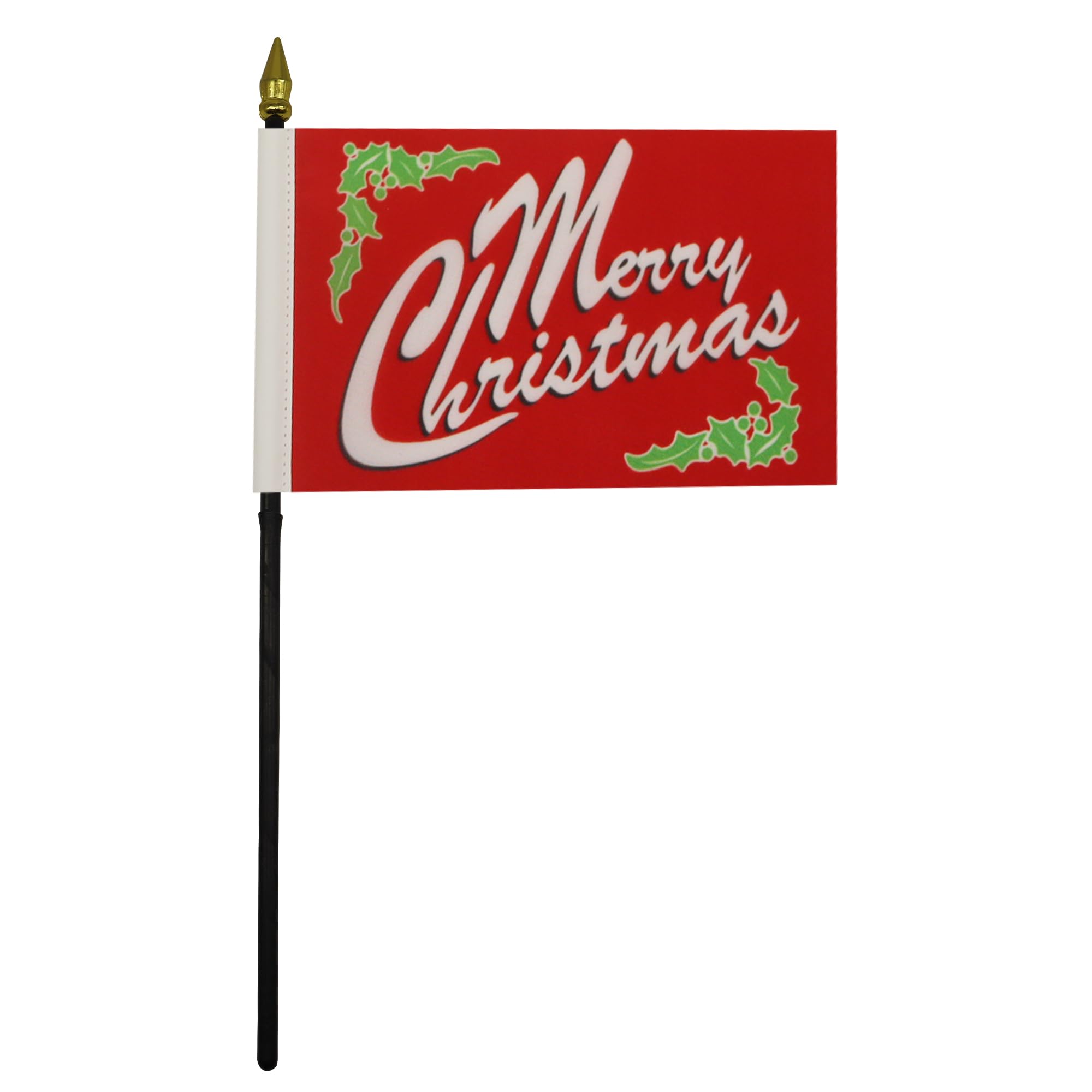 AZ FLAG, Merry Christmas Red Table Flag 4'' x 6'', Merry Christmas Red Mini Desk Flag 100% Polyester 15 x 10 cm - Image 2