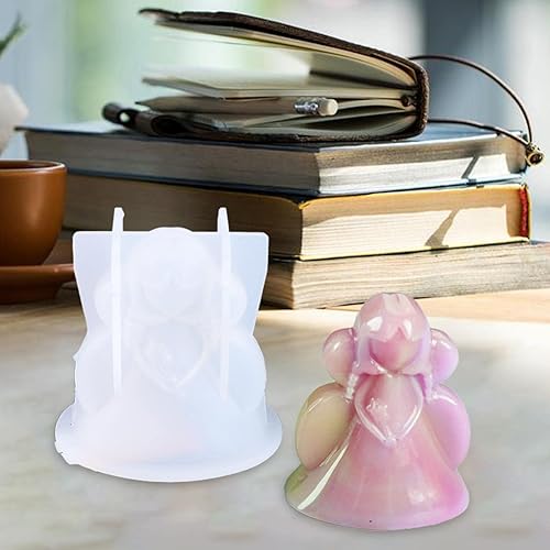 Miniatura 3 de Molde de vela de ángel 3D, molde de resina de silicona de hada, molde de jabón, herramienta de decoración de pasteles, vela de resina, manualidades,