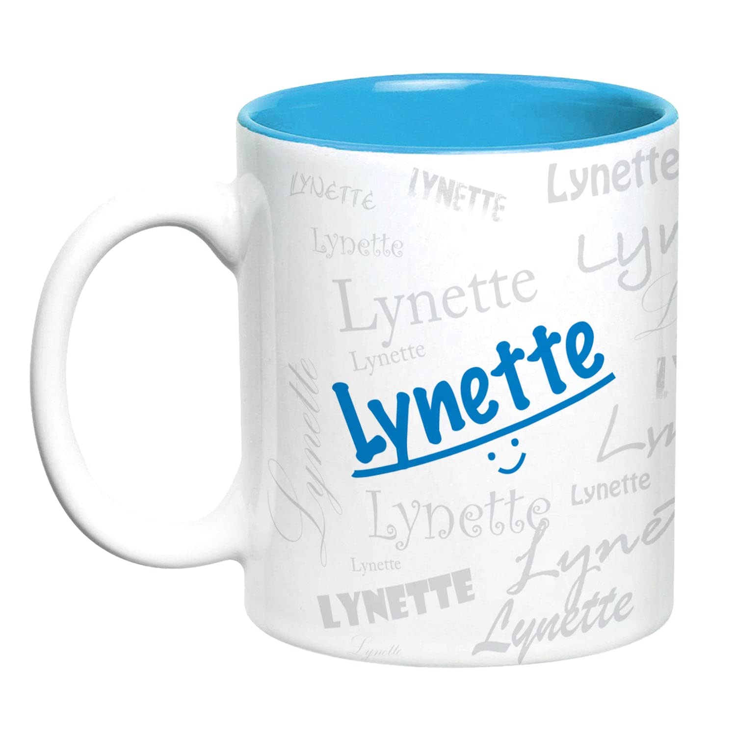 Hot Muggs Me Graffiti Mug - Lynette Personalised Name Ceramic, 315ml, 1 Unit