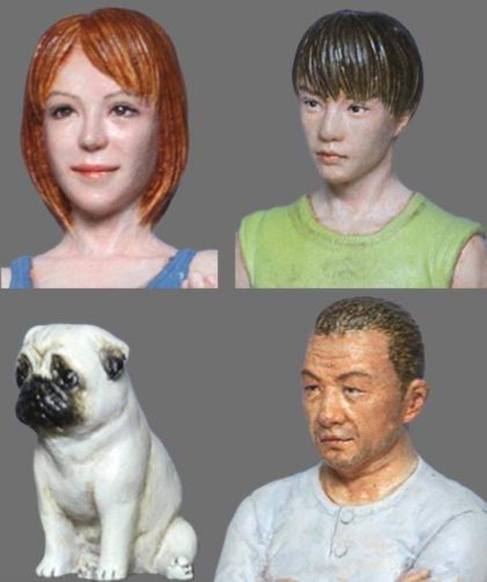 Amazon | 1/32トラックドライバーセット（オス2匹+1メス+1犬）54mm