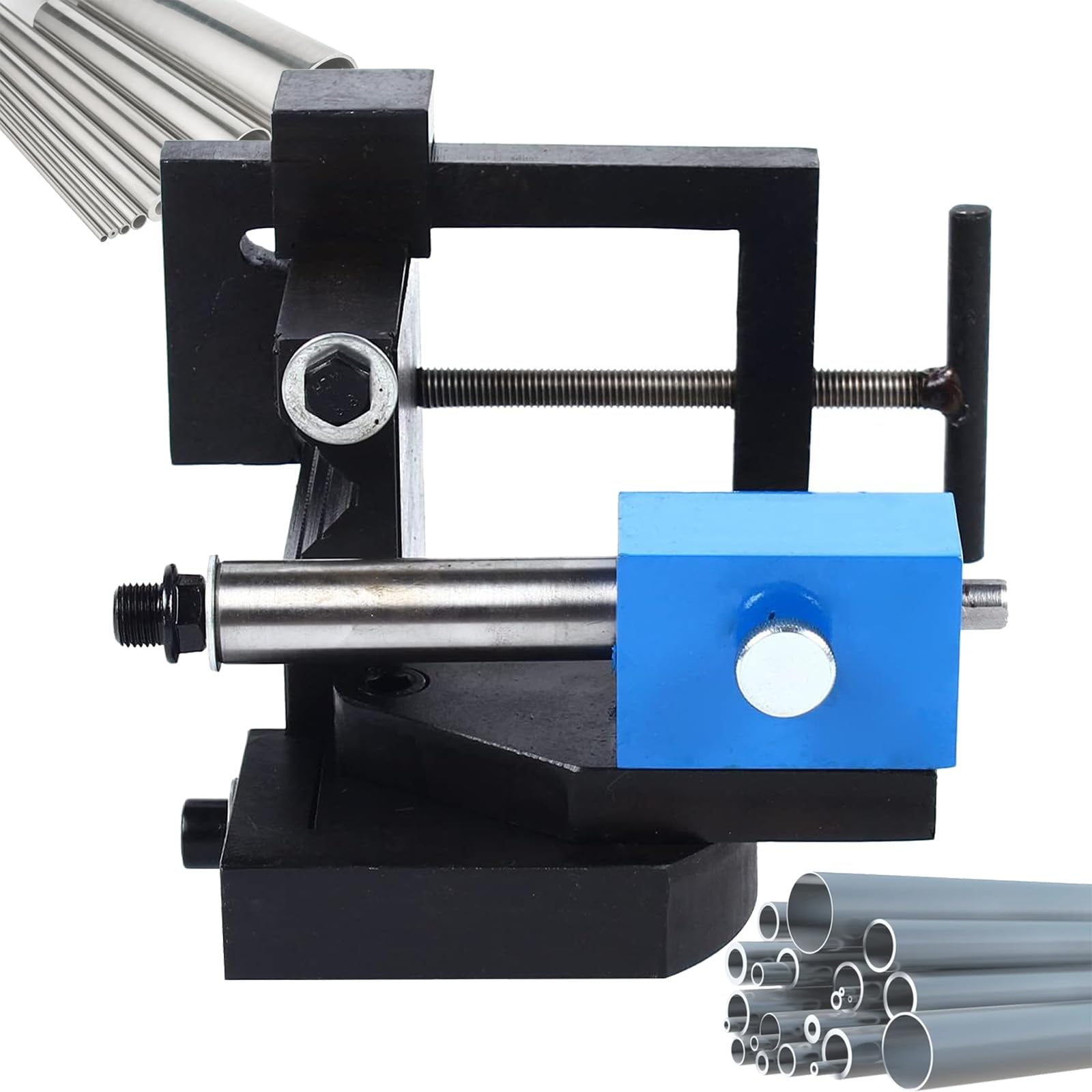 Cortador de agujeros resistente para tubos de tuberías, herramienta de muescas de metal ajustable de 0 a 50 grados para tubos redondos de 3/4 a 3 pulgadas de diámetro exterior