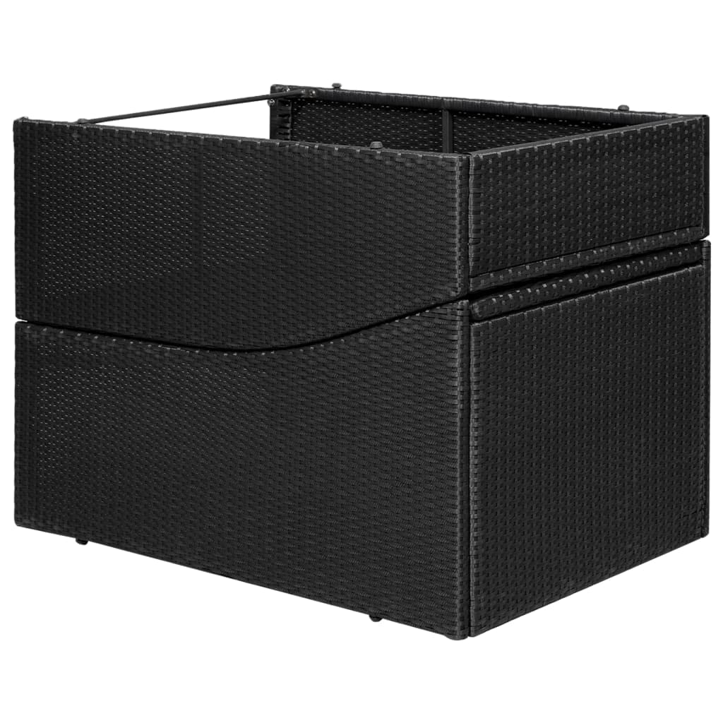 Tomostar Bain de Soleil, Chaise Longue Jardin Extérieur Transat pour Piscine avec Coussin Résine tressée Noir