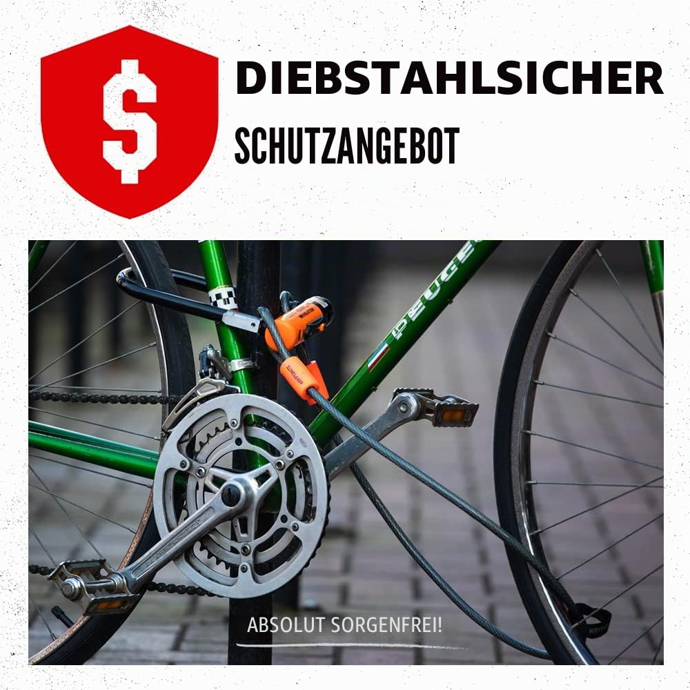 Kryptonite Kryptolok Combo Bügelschloss aus gehärtetem Stahl, Sicherheitslevel 6/10, für Fahrräder, 1,32 kg, 10,2 x 22,9 cm | Fahrradschlösser