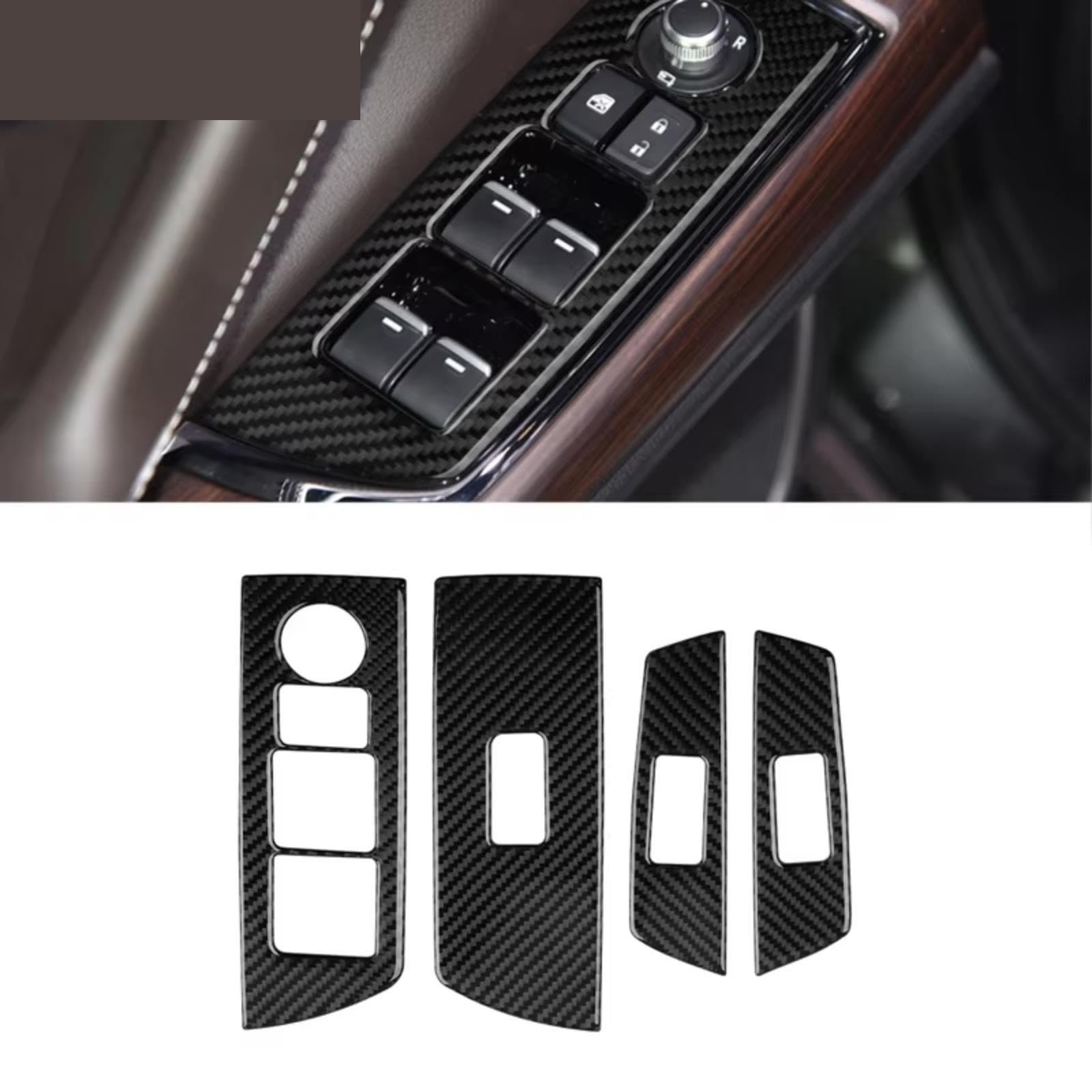 Adesivi Per Pulsanti Auto Per Mazda Per CX-9 Adesivo Pannello Auto | Per 2016 2017 2018 2019 2020 Finestra Ascensore Pulsante Decorazione Copertura Trim Adesivo Accessori Auto(Model 1)