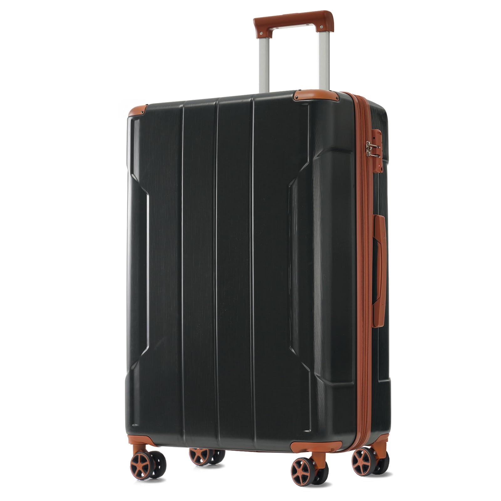 24 Inch Expandable Checked Luggage, Hardshell ABS Medium Suitcase with Spinner Wheels, TSA Lock, Lightweight Travel Suitcase for Long Trips and Vacations