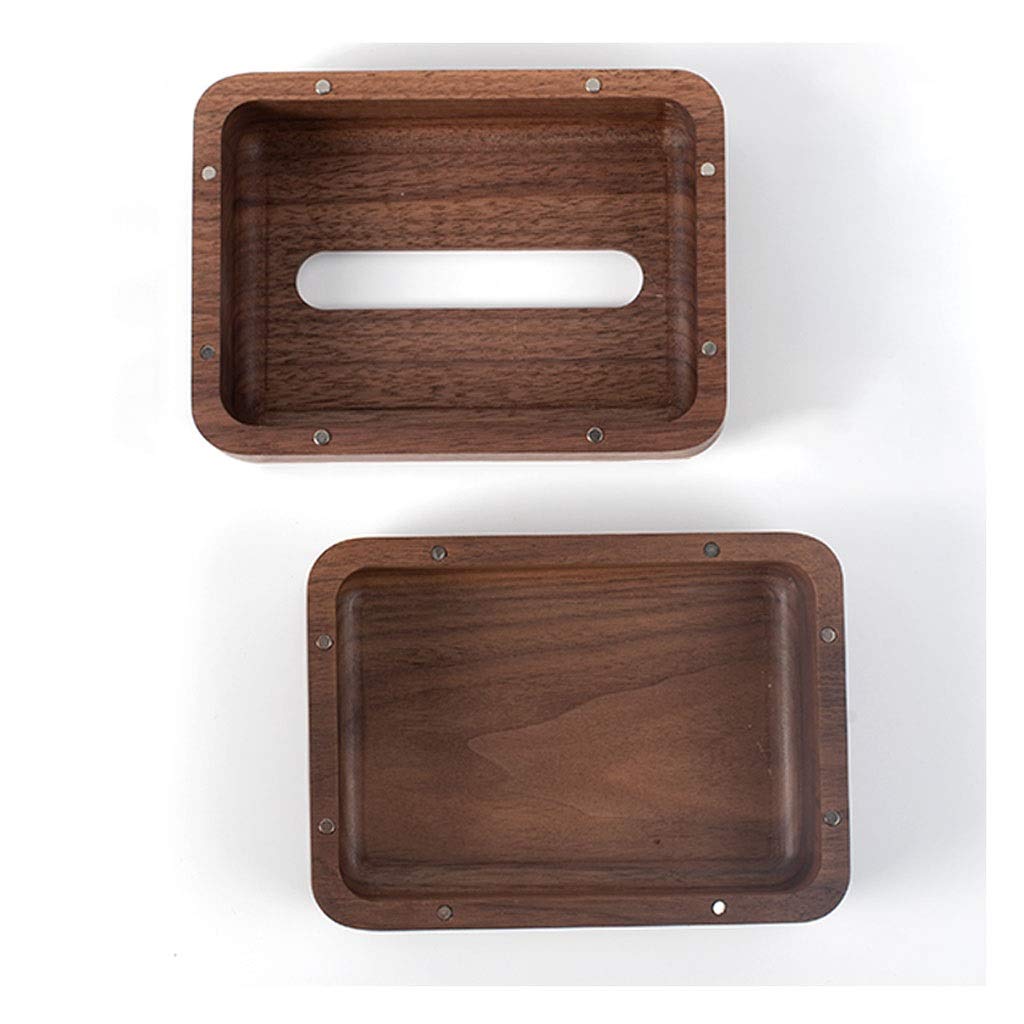 Scatole di tessuto, contenitore for scatola di immagazzinaggio, porta tovaglioli da tavolo, scatola di tovaglioli retrò con coperchio for la casa in legno copertura di carta for auto camera da letto s