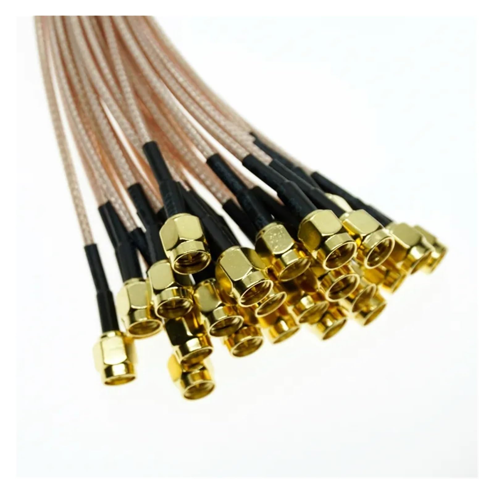 5-100 pièces RG316 SMA mâle à SMA mâle connecteur RF Pigtail Coax antenne Coaxial câble d'extension de cavalier (Color : 10Pcs, Size : 50CM)