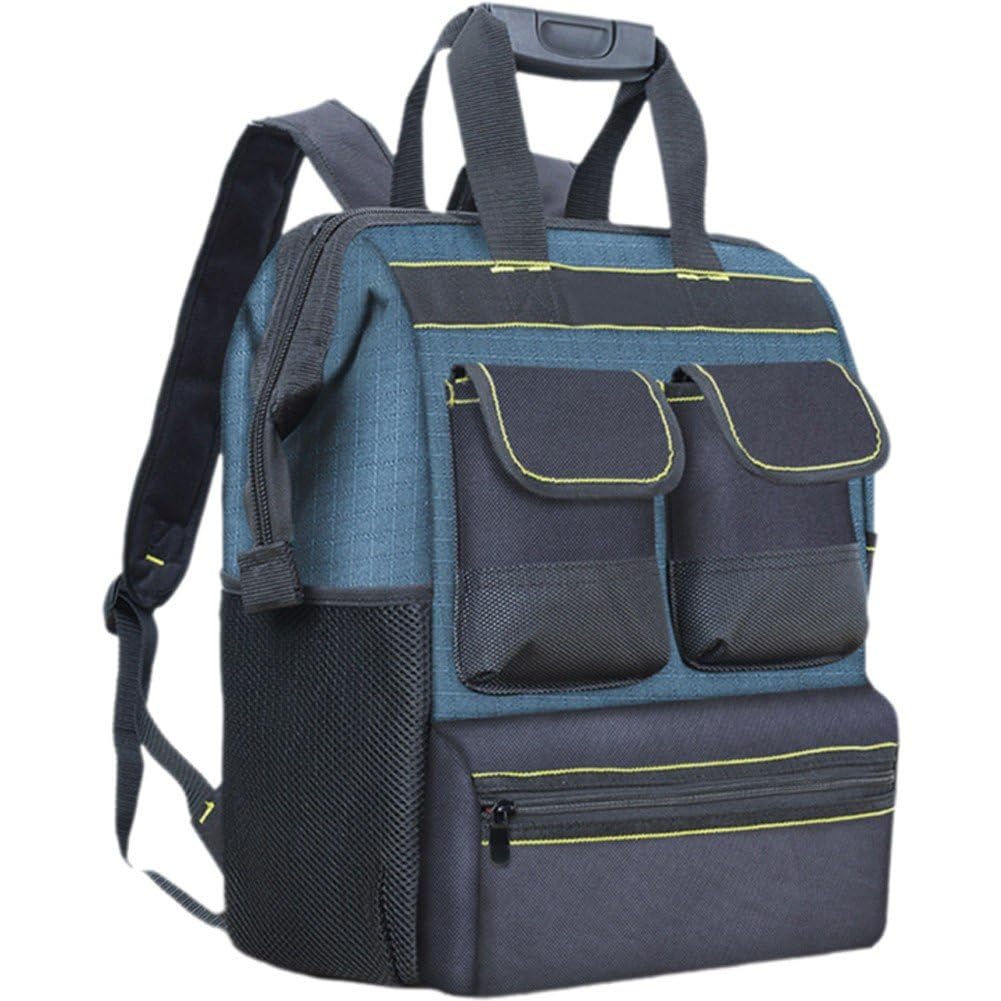 Borsa per Attrezzi per Elettricista Oxford, Borsa per Attrezzi Multitasche Zaino Lavoro con Cintura Regolabile per Riparatore Idraulico Elettricista