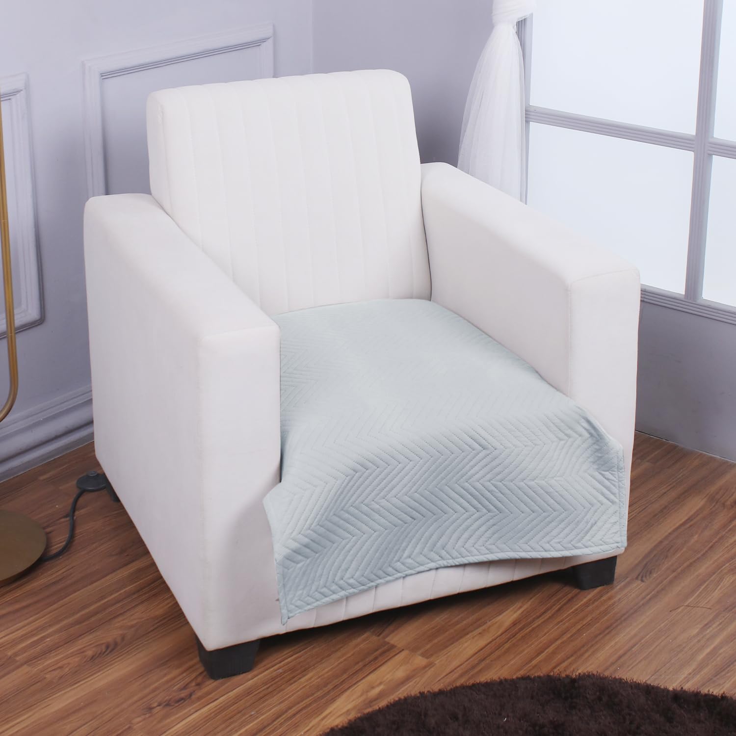 HOKIPO Quilted Sofa Cover Mats for 1 Seater, Pearl Grey (IN-745-LGRY*1) (B0D6YTJX1M) Amazon Price History, Amazon Price Tracker