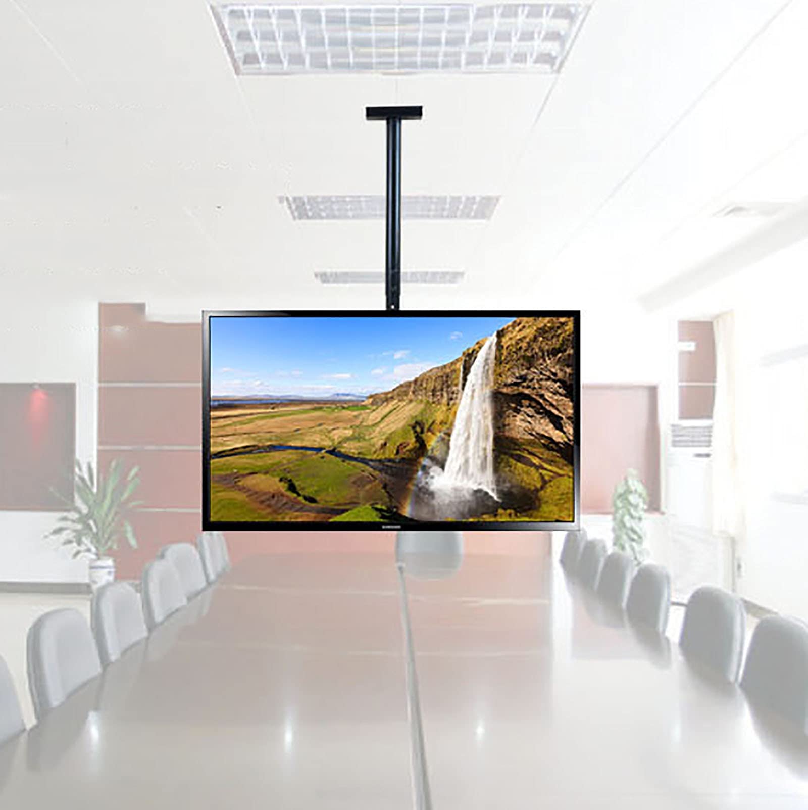 Soporte de pared ajustable para TV, soporte giratorio e inclinable para televisores de 32 a 60 pulgadas, diseño de montaje en techo y poste, soporta hasta 132 libras, duradero y fácil instalación