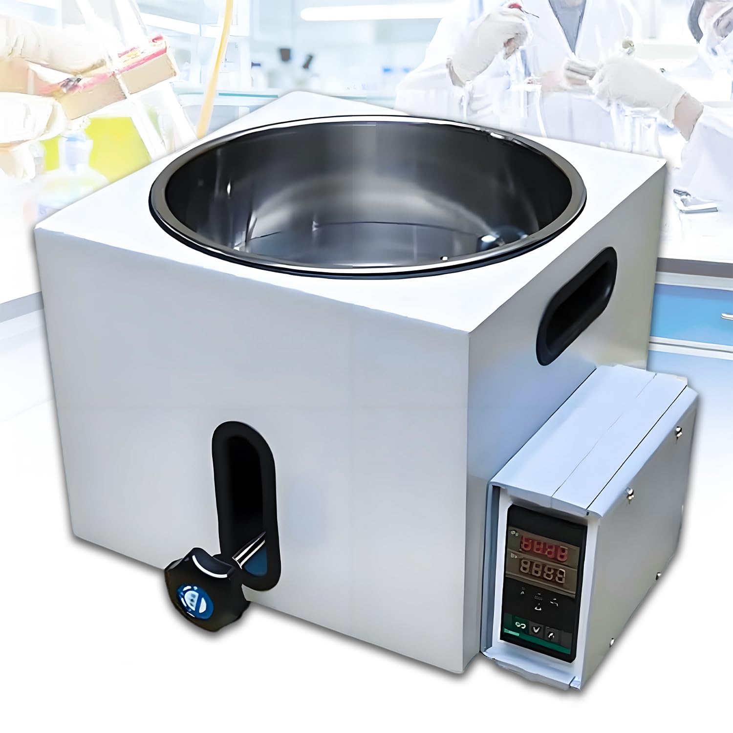 Elektrisches digitales Heizwasser-Ölbad, ± 1 °C Genauigkeit, schnelle Heizung, Lift-Typ-Design für medizinische Forschungslabors, 3 l