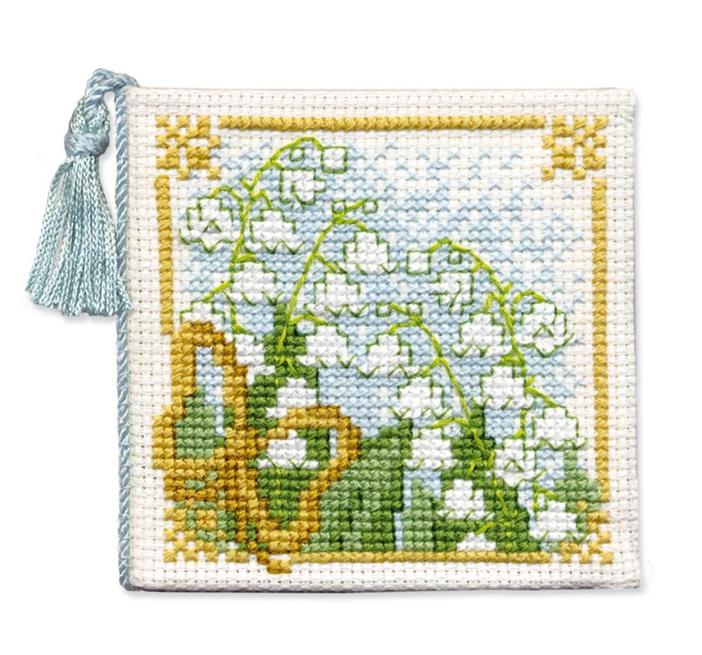 Lily of the Valley Needle Case Cross Stitch Kit (Textile Heritage)