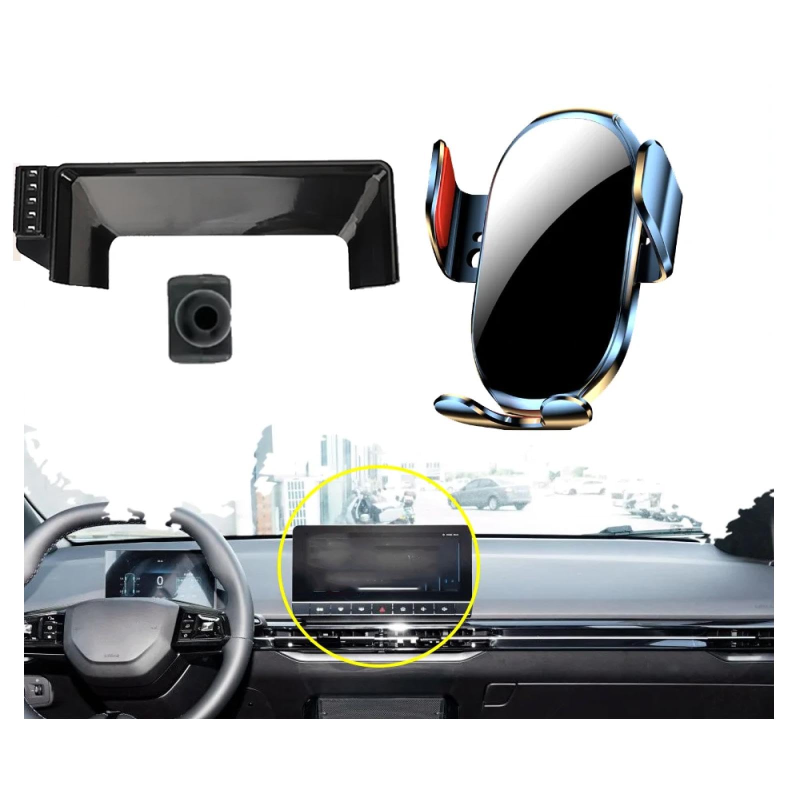Soporte Móvil Coche para MG 4 EV Mulan EH32 2023-2025, Soporte para teléfono móvil para Coche con Clip para Rejilla de ventilación