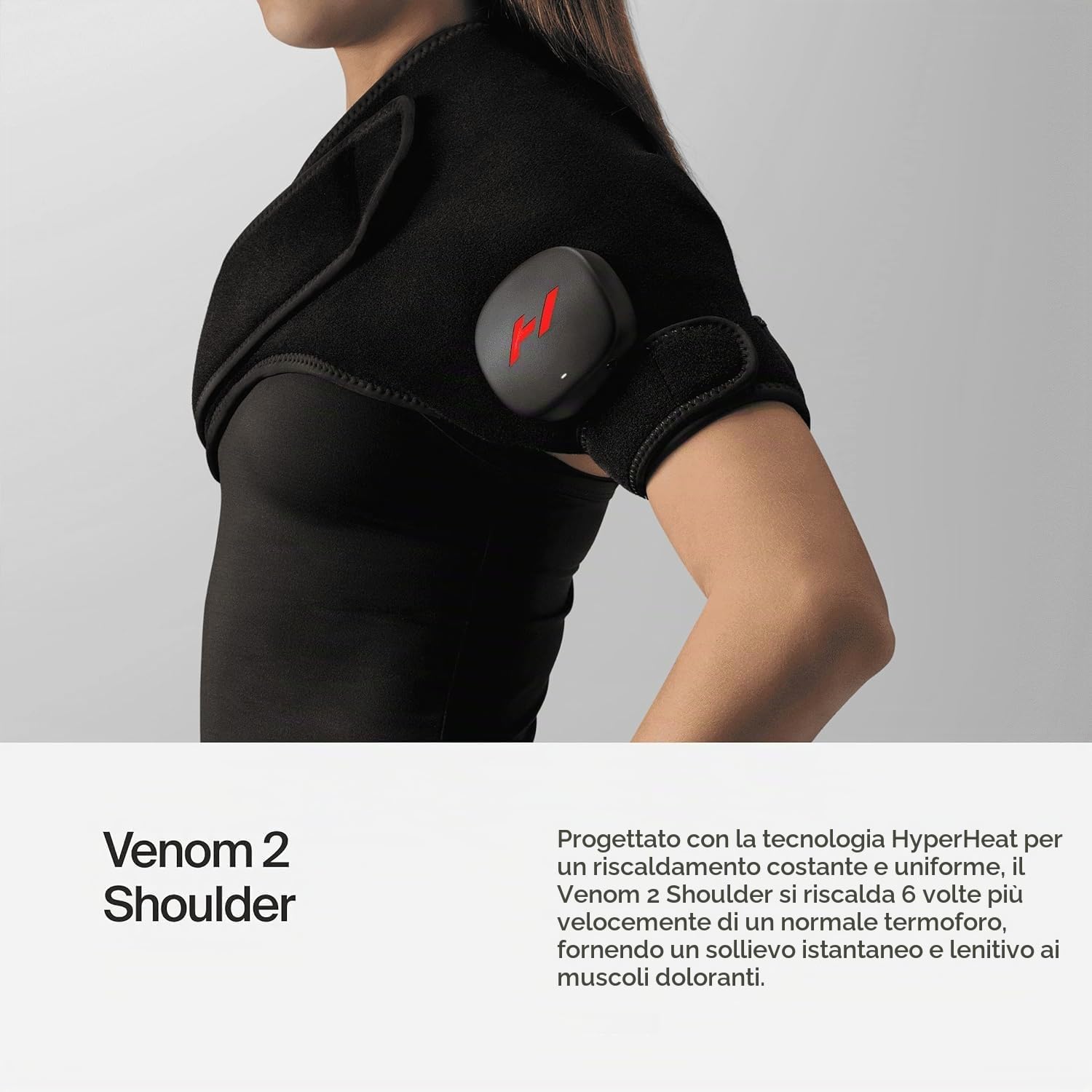 Hyperice Venom 2 – Terapia a calore e vibrazione per la spalla destra | Recupero muscolare | Terapia | Allevia dolore, indolenzimento e rigidità | Autonomia della batteria di 3 ore
